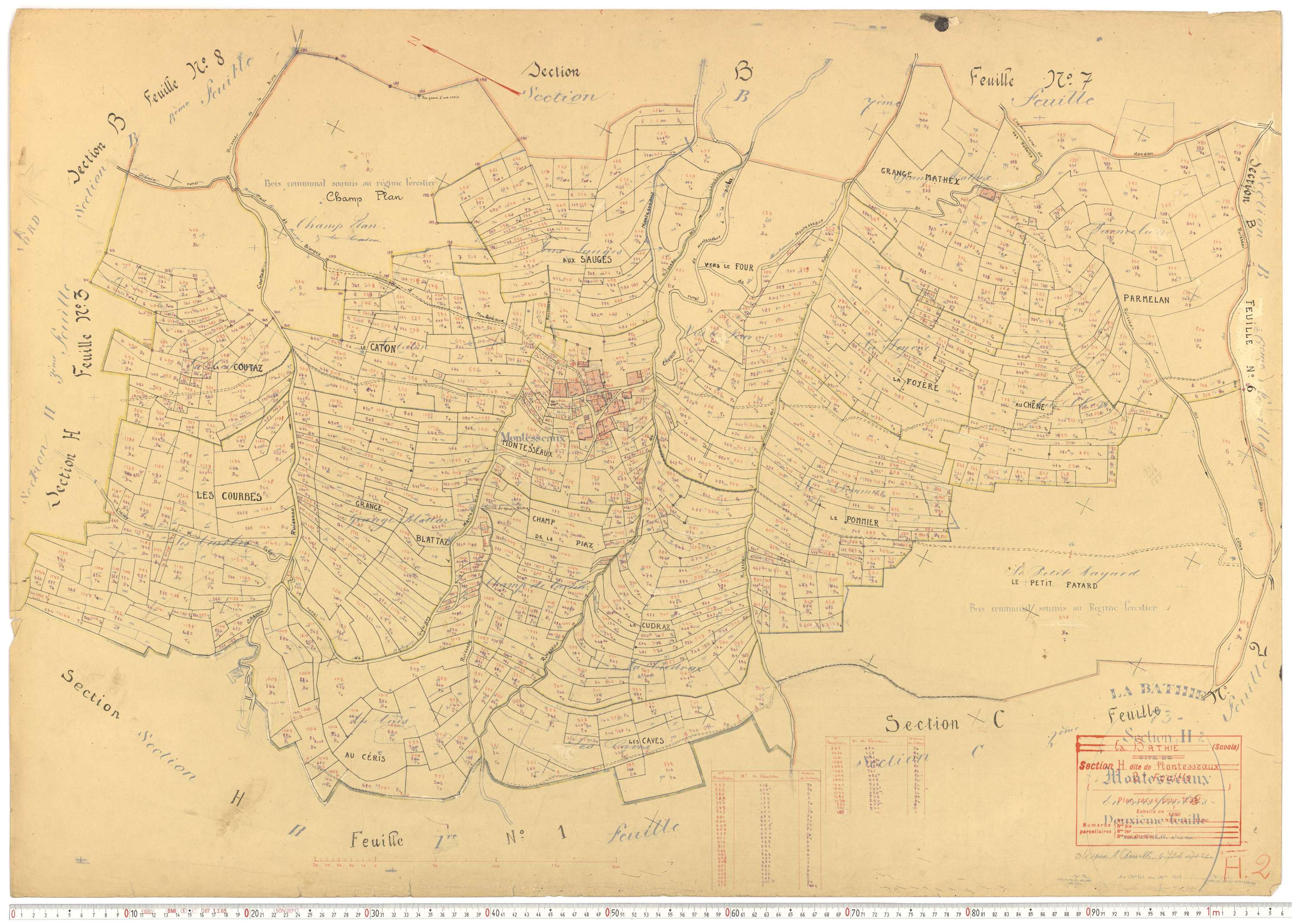 La Bâthie - Cadastre rénové (1937).