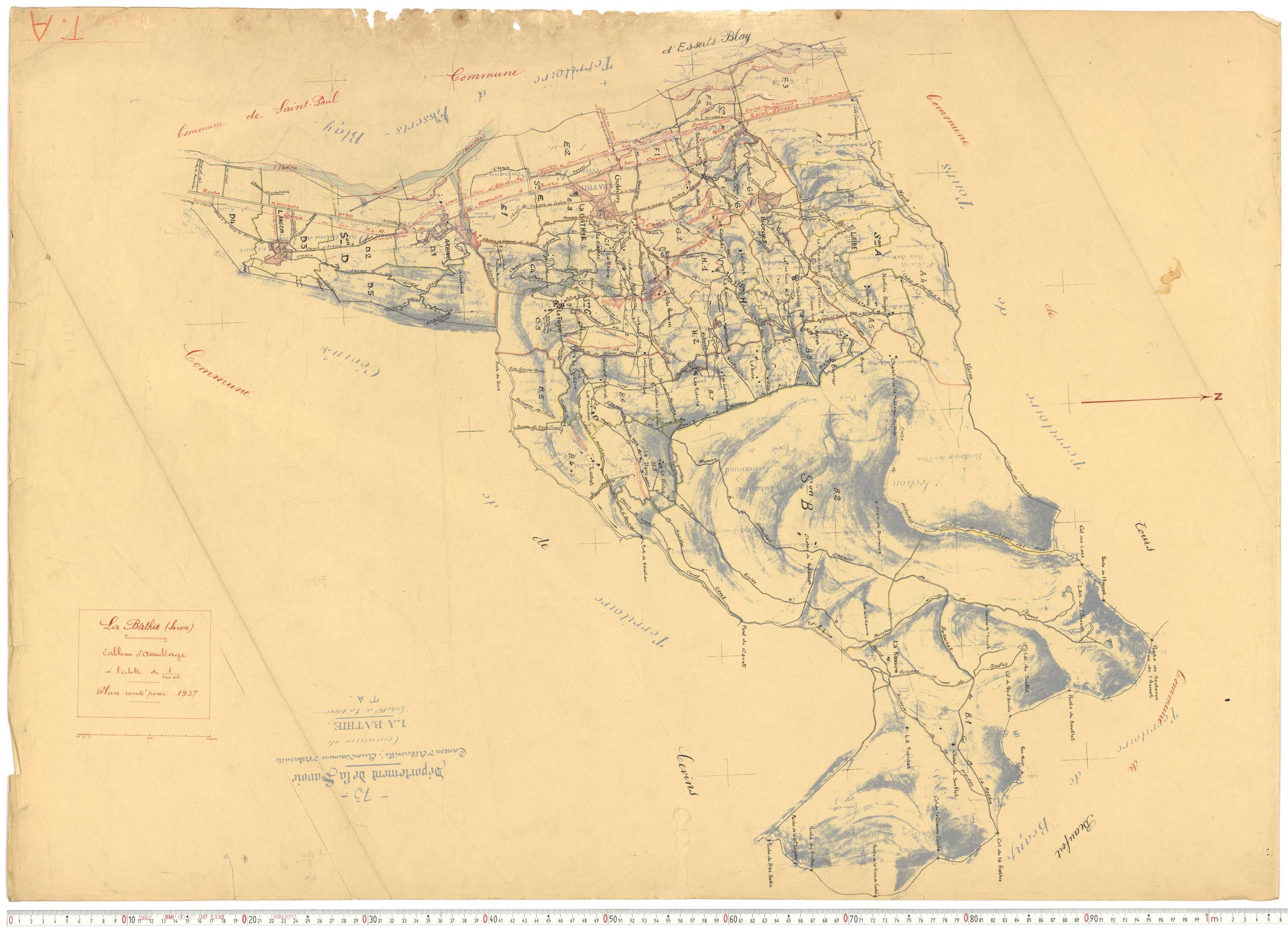 La Bâthie - Cadastre rénové (1937).