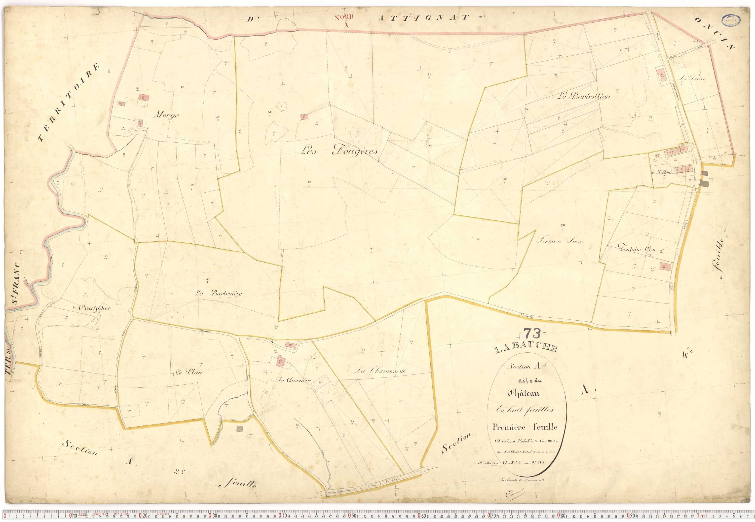 La Bauche - Plans cadastraux du premier cadastre français.