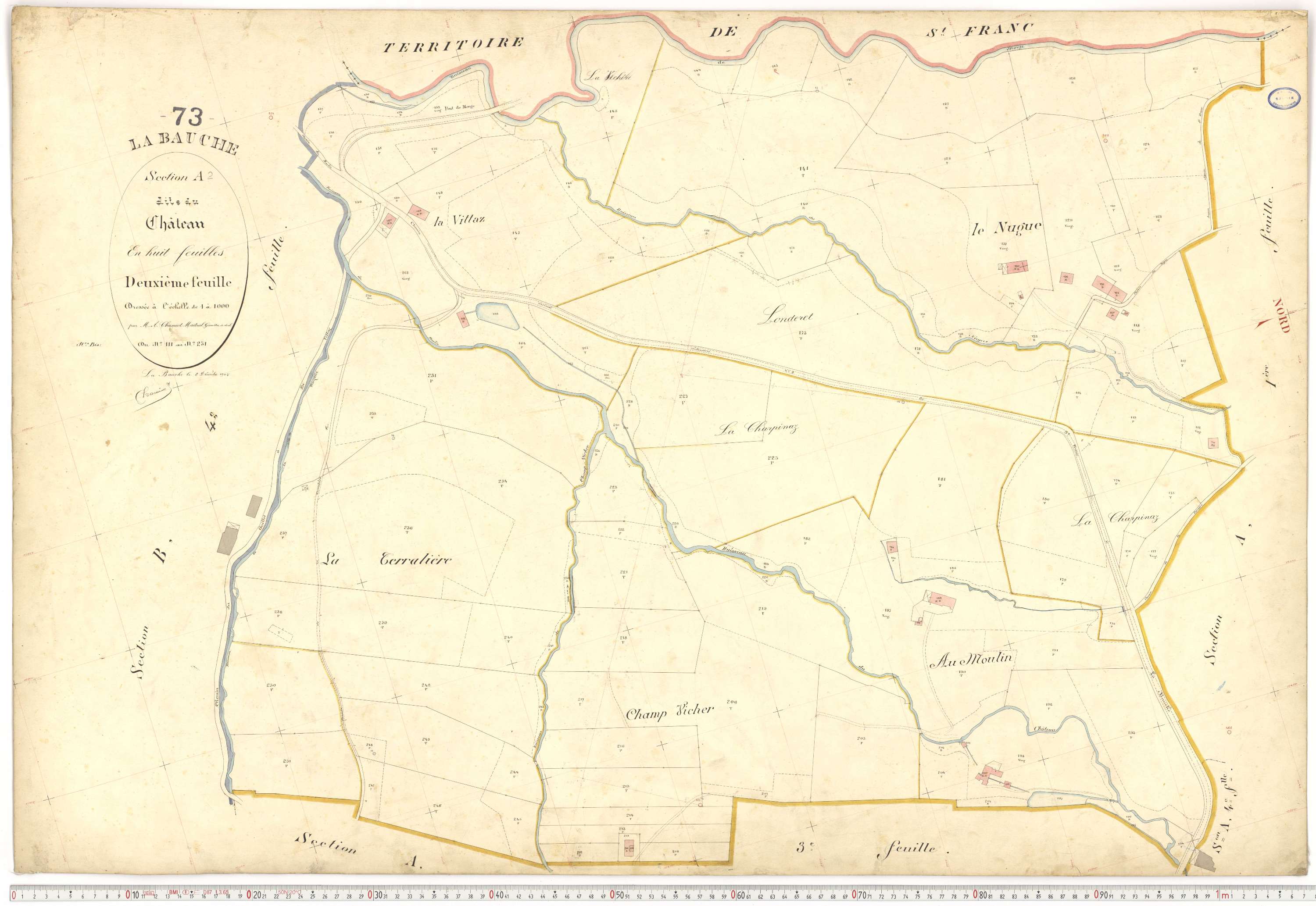 La Bauche - Plans cadastraux du premier cadastre français.