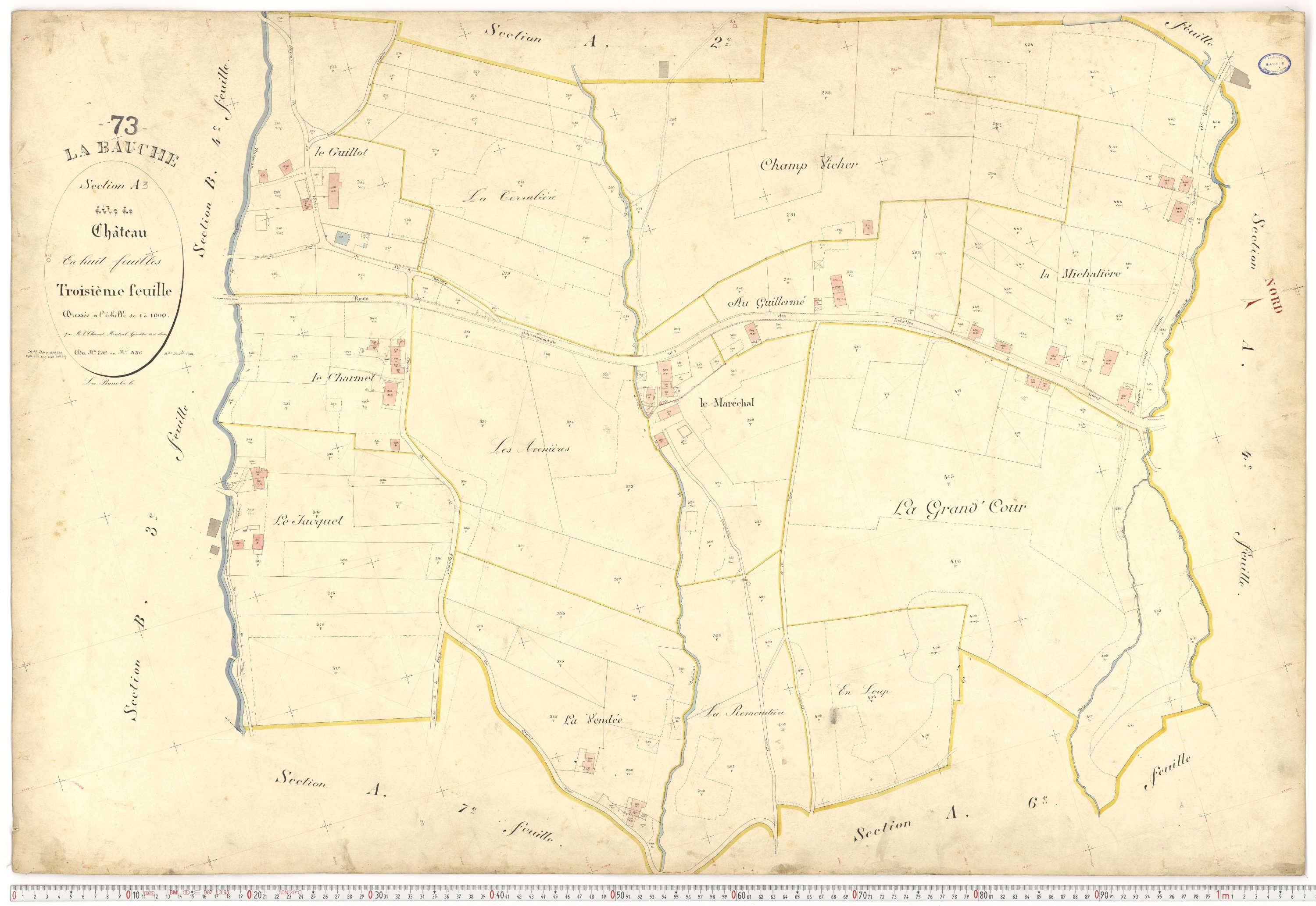 La Bauche - Plans cadastraux du premier cadastre français.