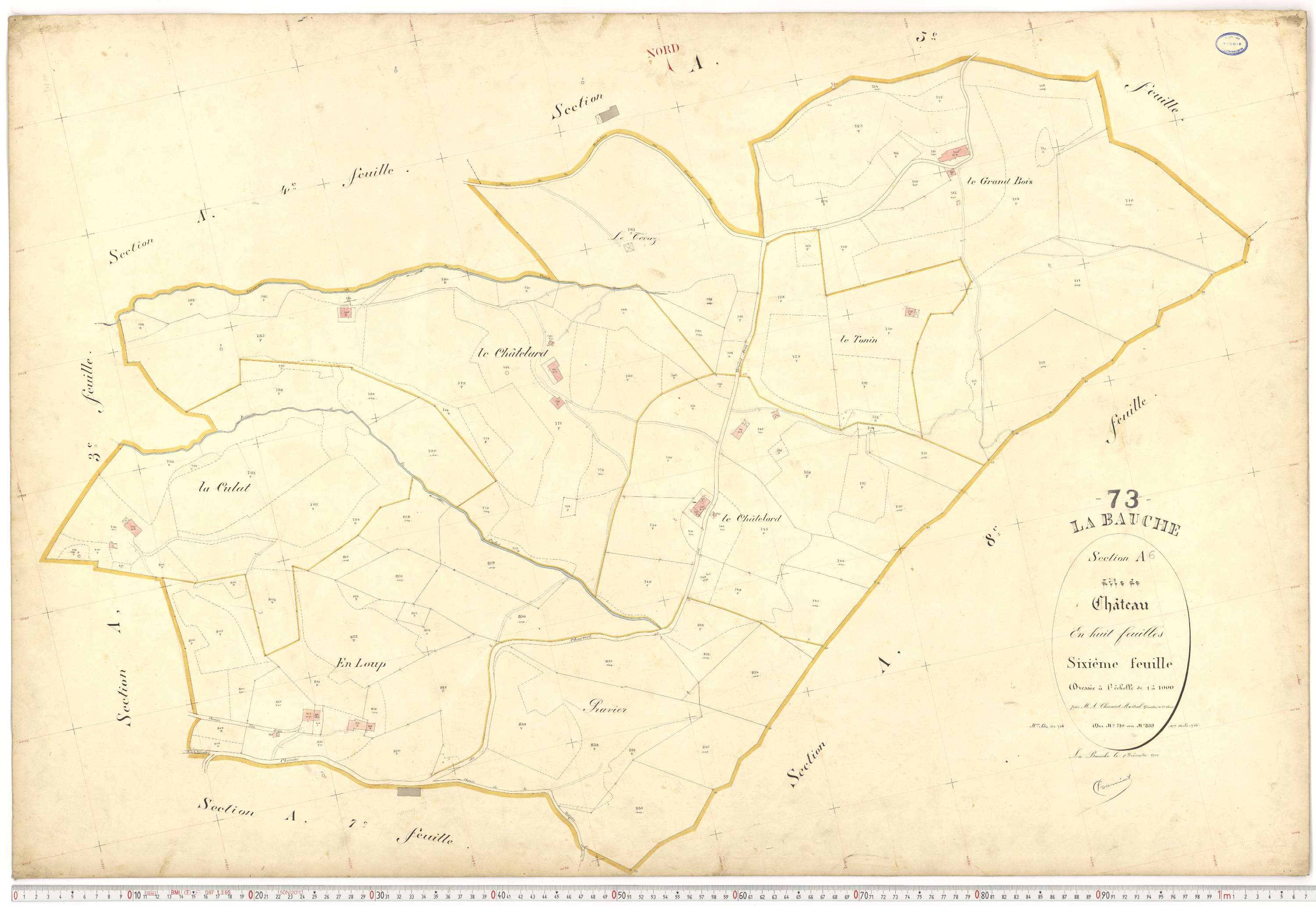 La Bauche - Plans cadastraux du premier cadastre français.