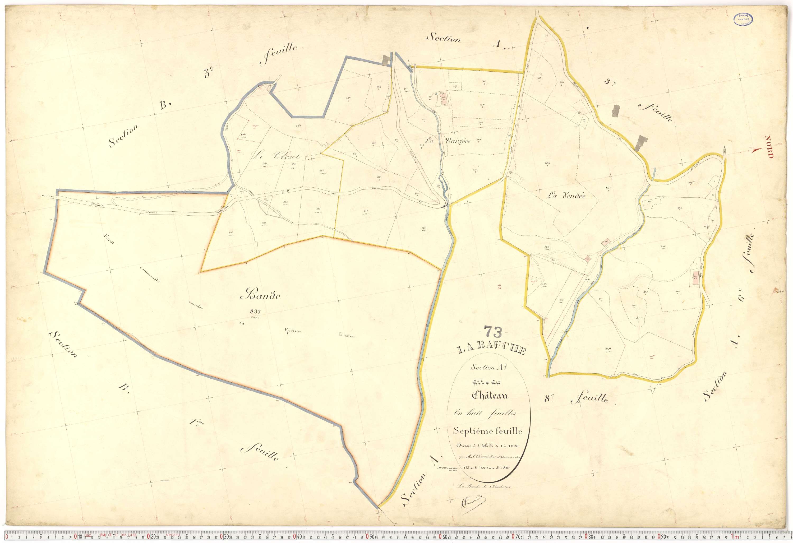 La Bauche - Plans cadastraux du premier cadastre français.