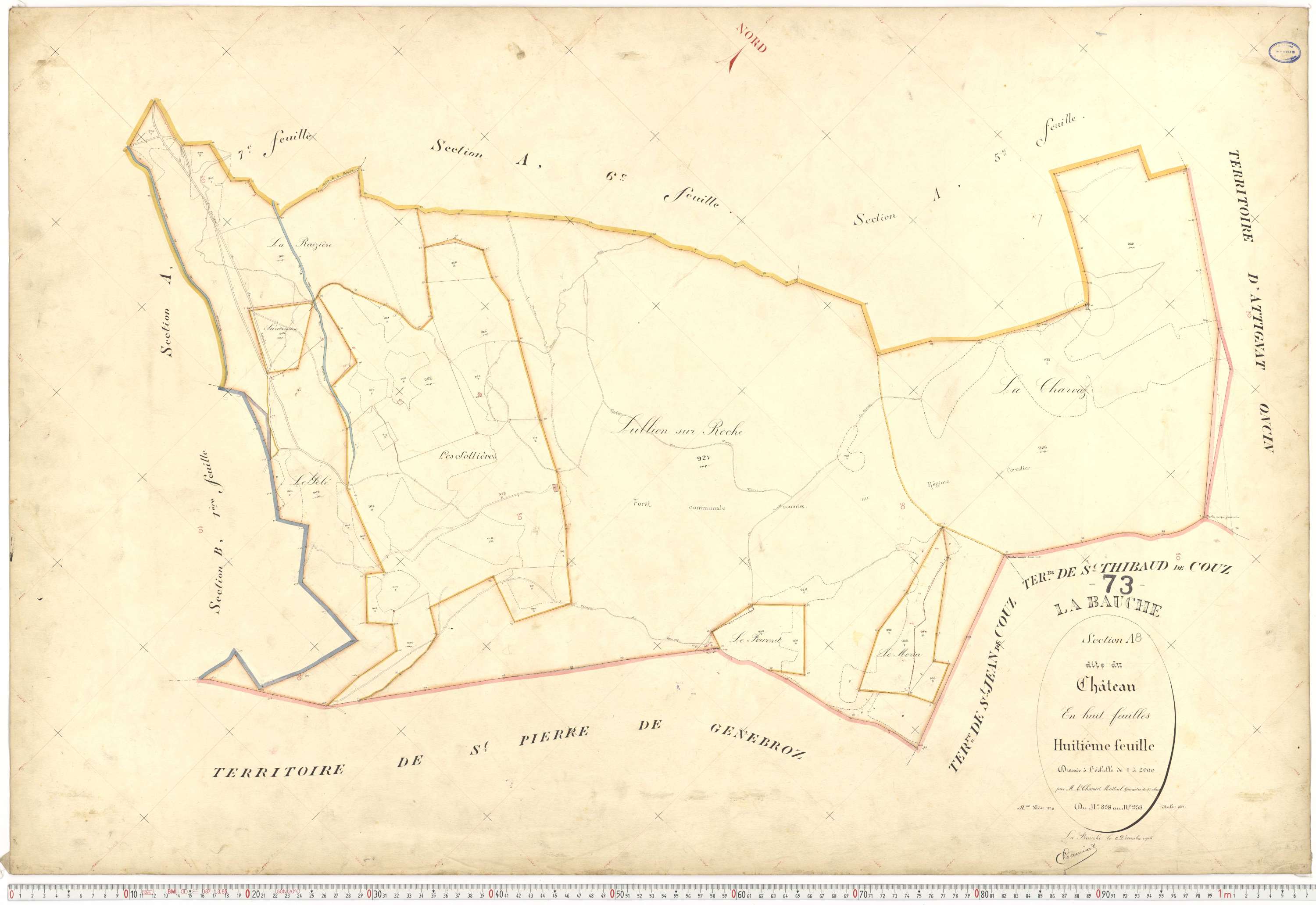 La Bauche - Plans cadastraux du premier cadastre français.