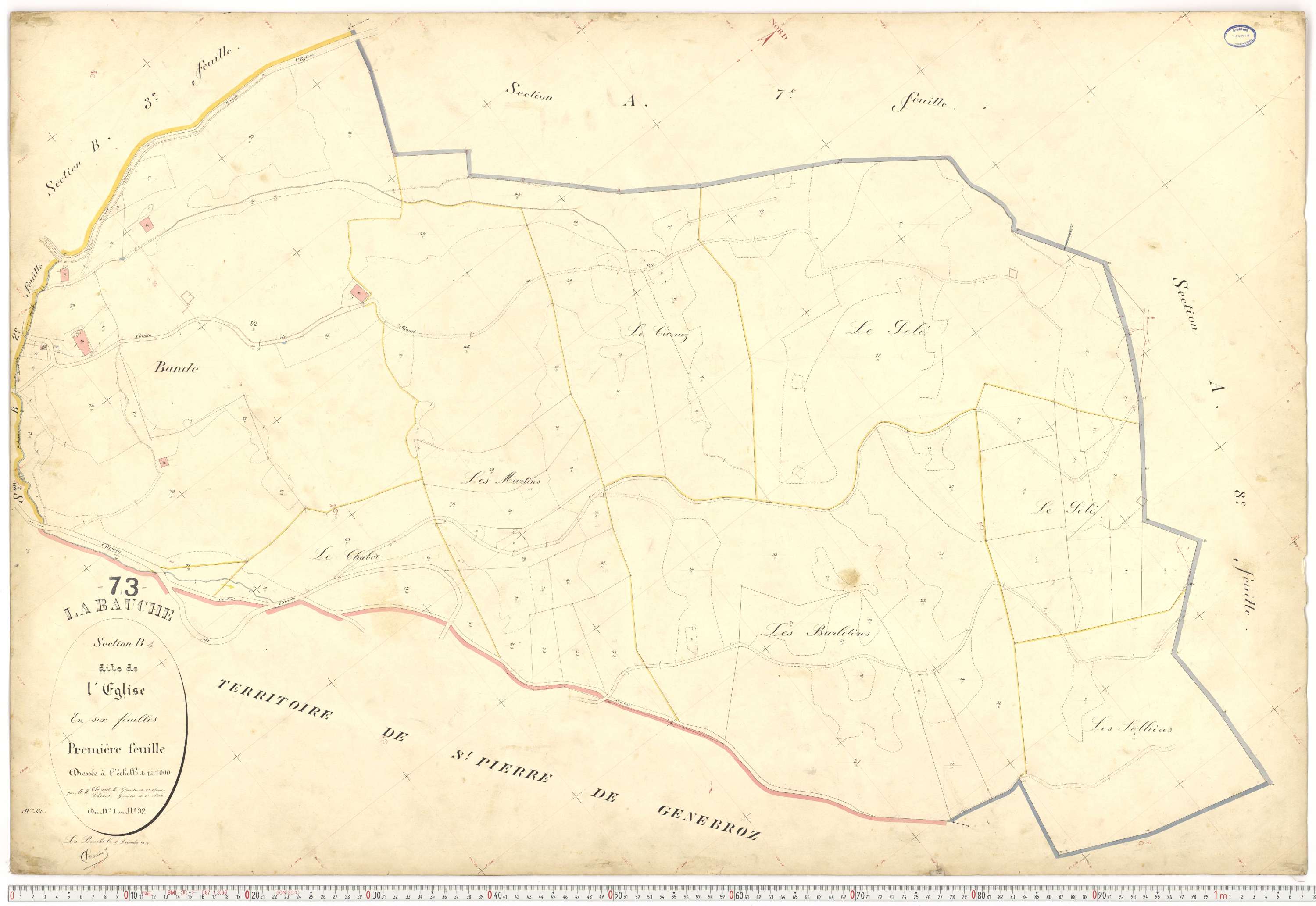 La Bauche - Plans cadastraux du premier cadastre français.