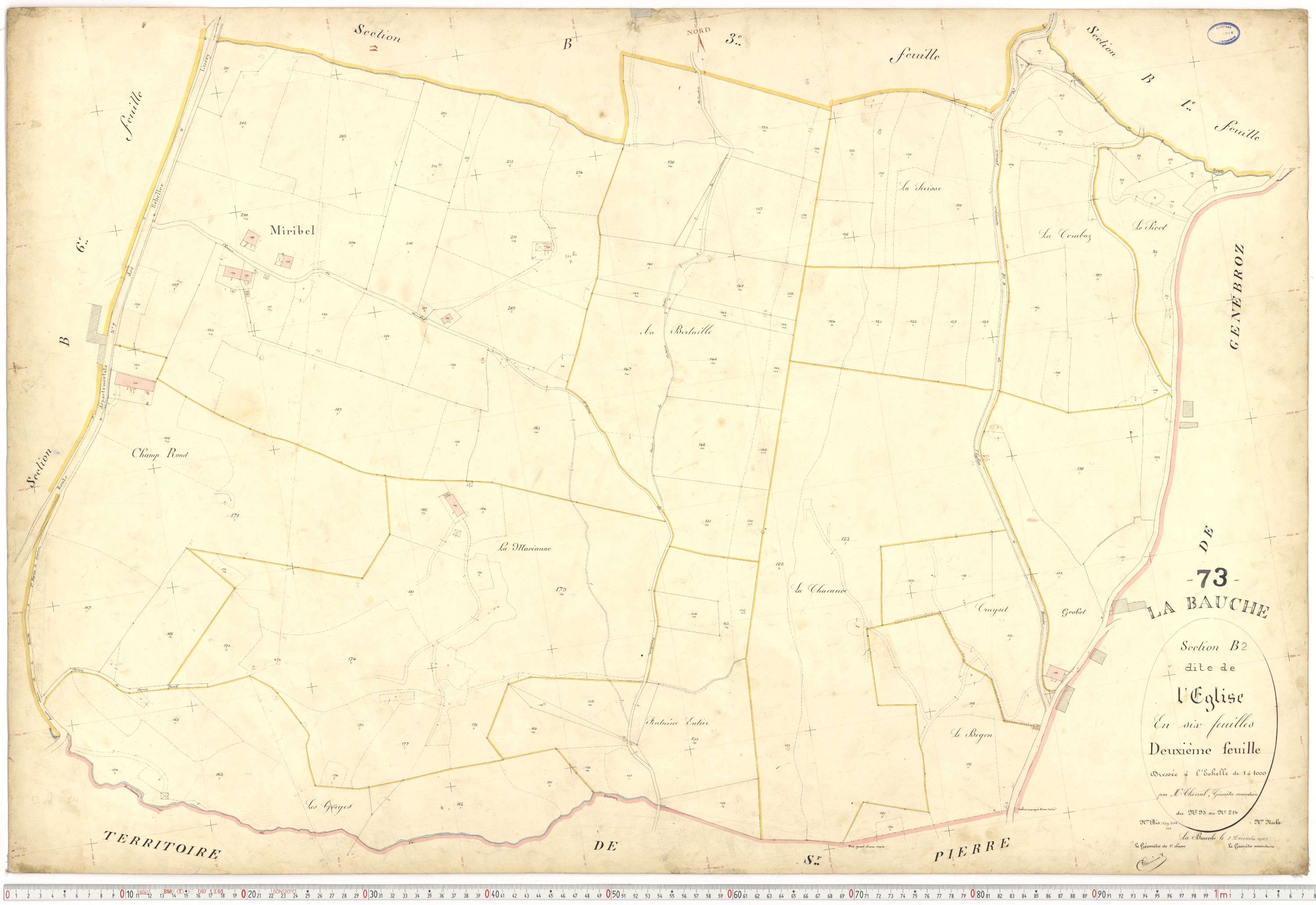 La Bauche - Plans cadastraux du premier cadastre français.