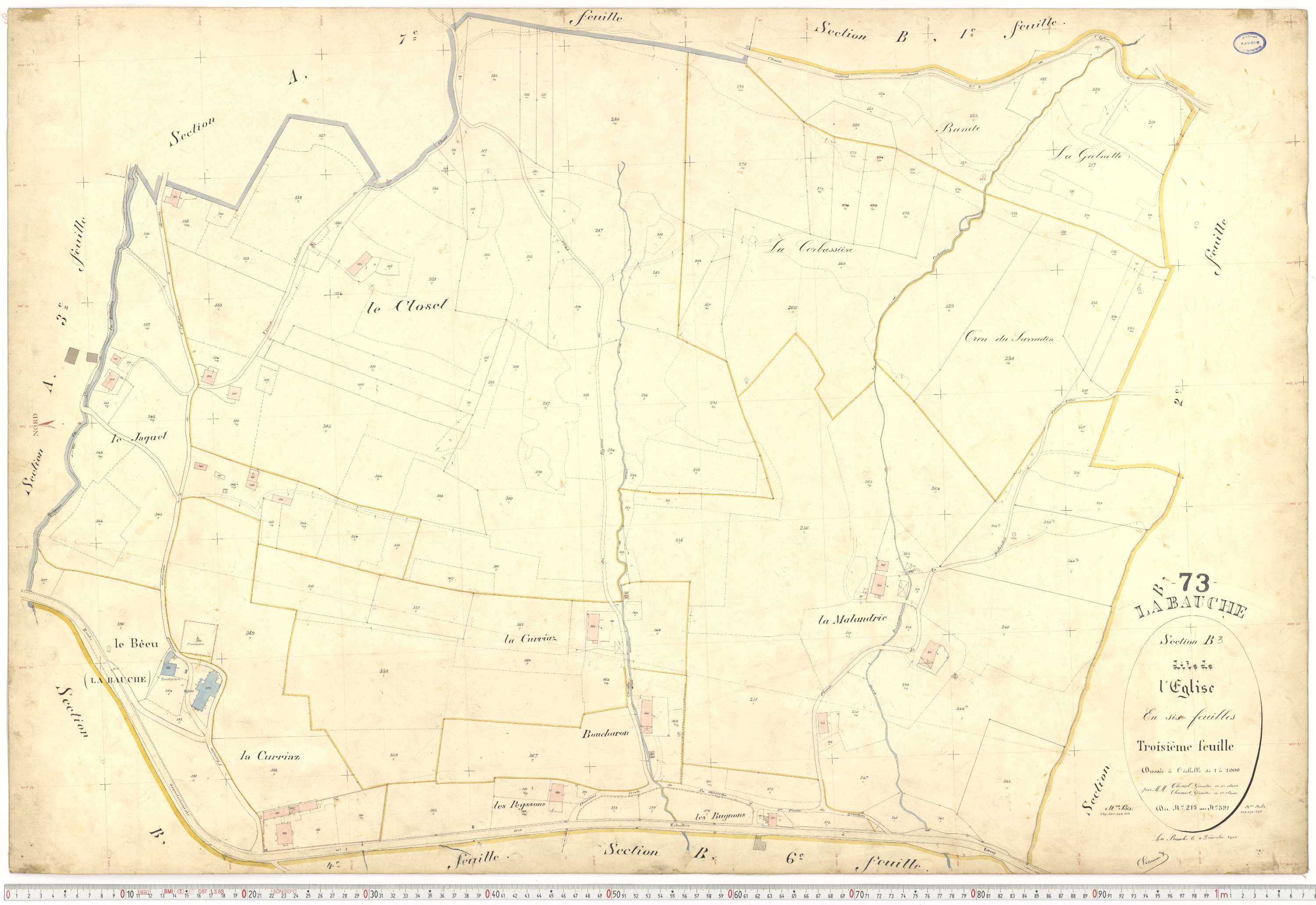 La Bauche - Plans cadastraux du premier cadastre français.