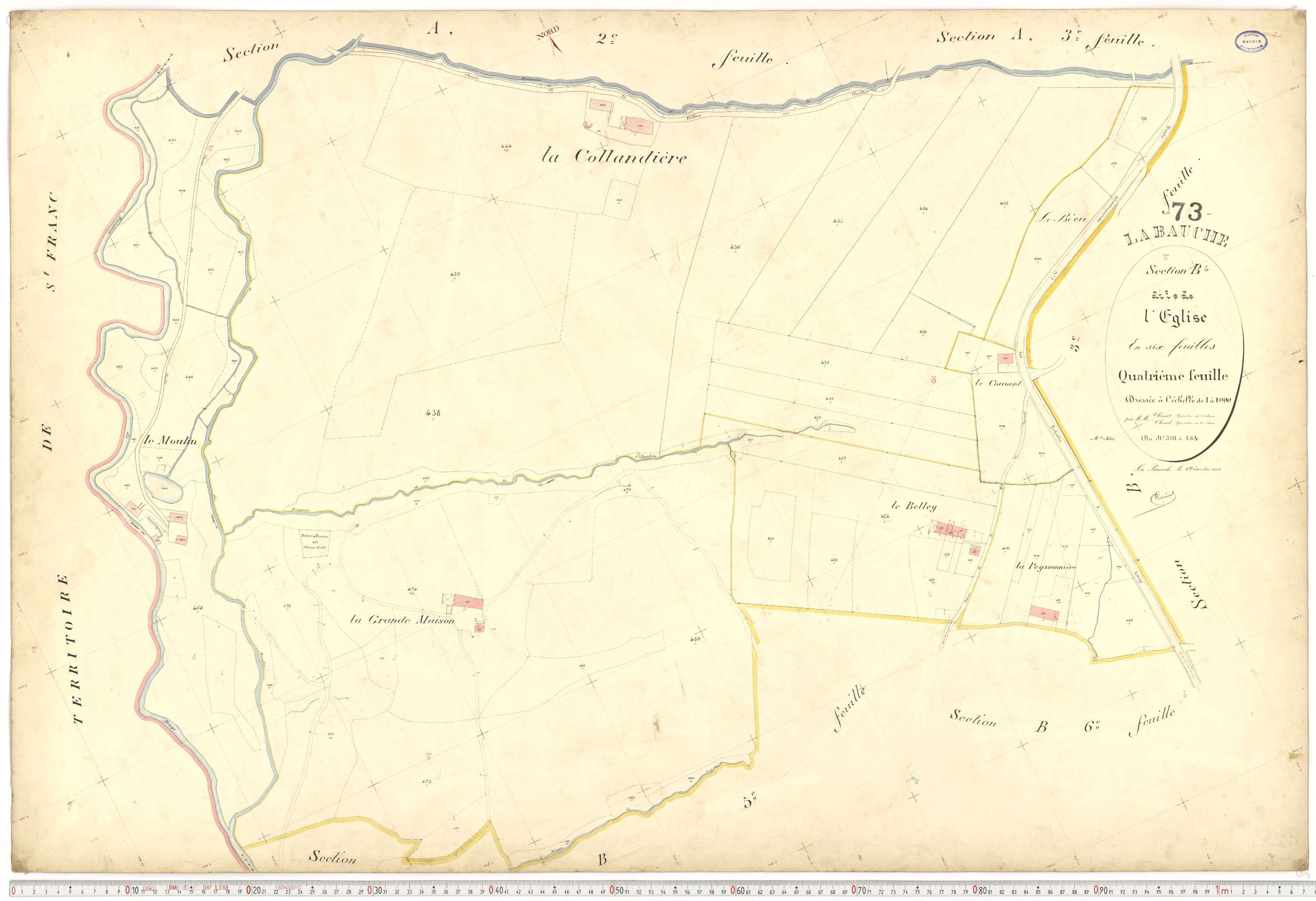 La Bauche - Plans cadastraux du premier cadastre français.