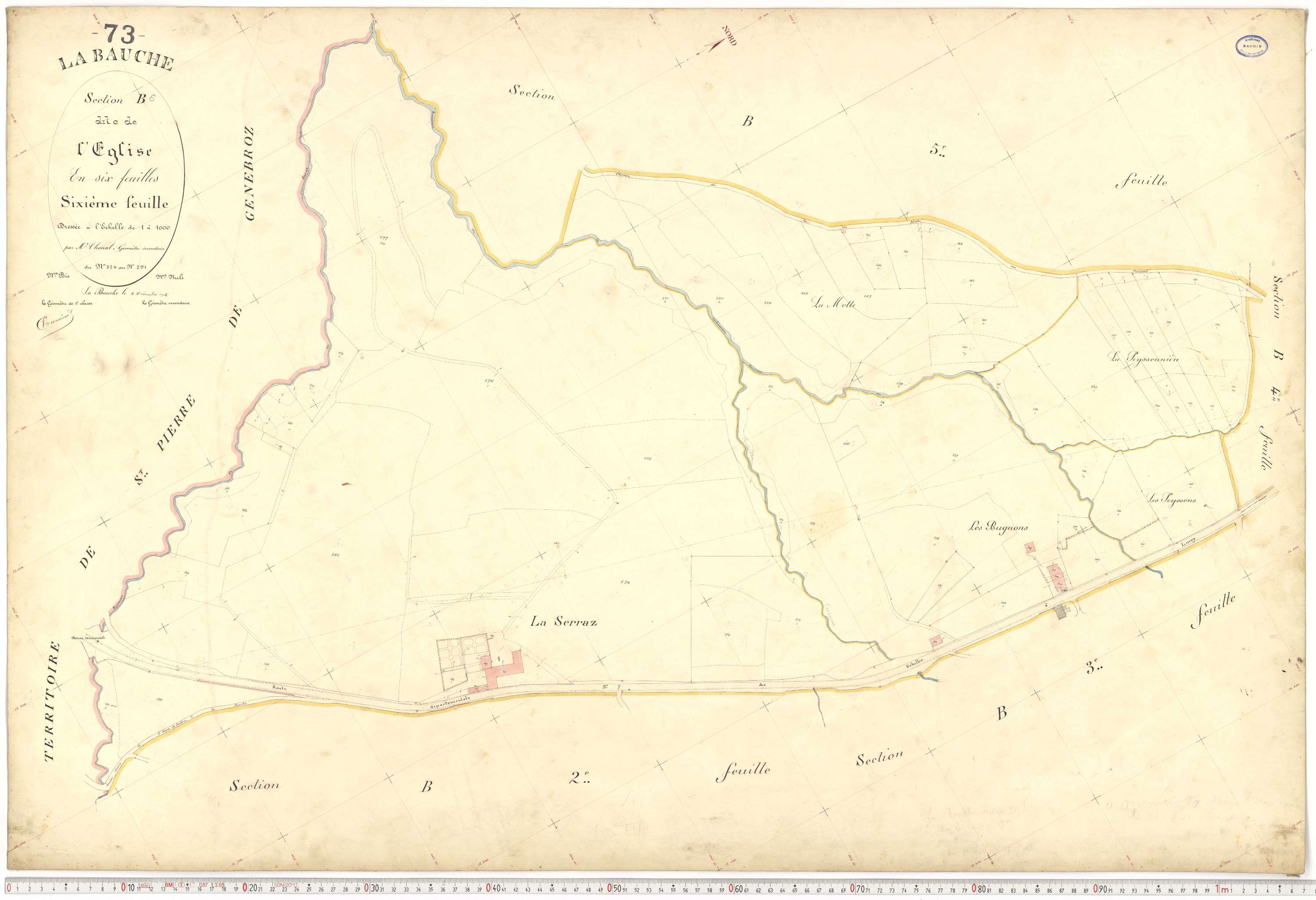 La Bauche - Plans cadastraux du premier cadastre français.