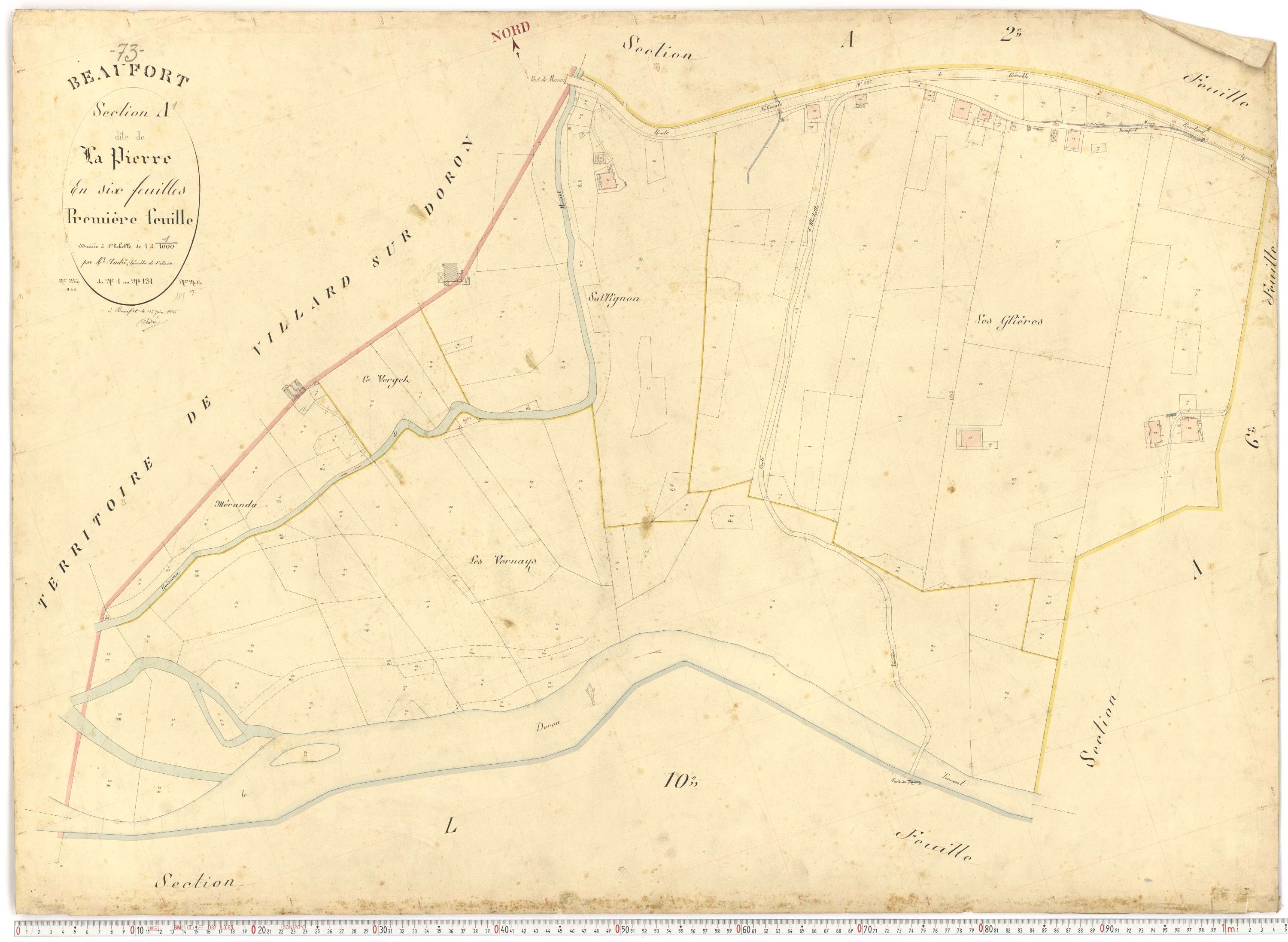 Beaufort - Plans cadastraux du premier cadastre français.