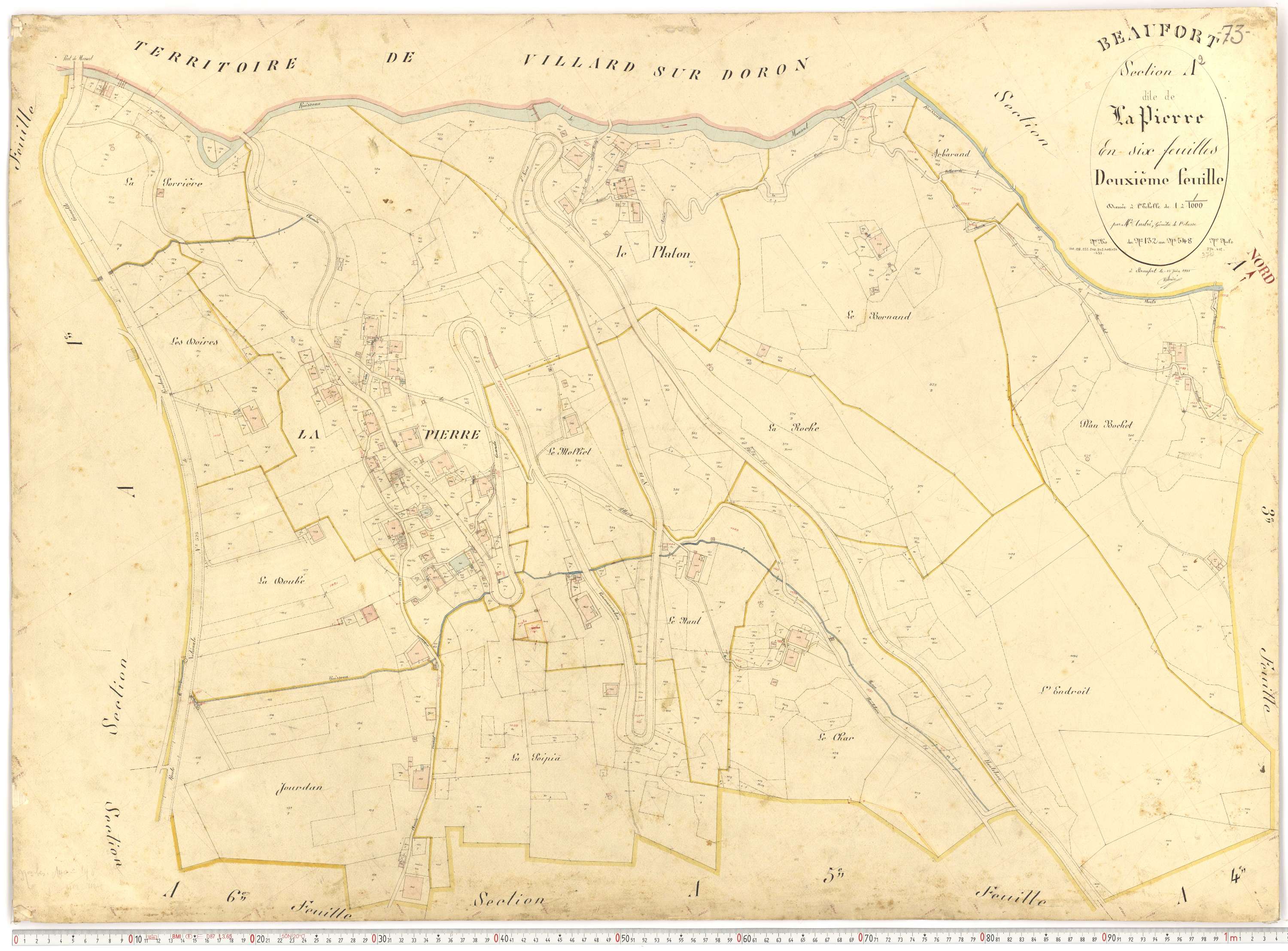 Beaufort - Plans cadastraux du premier cadastre français.