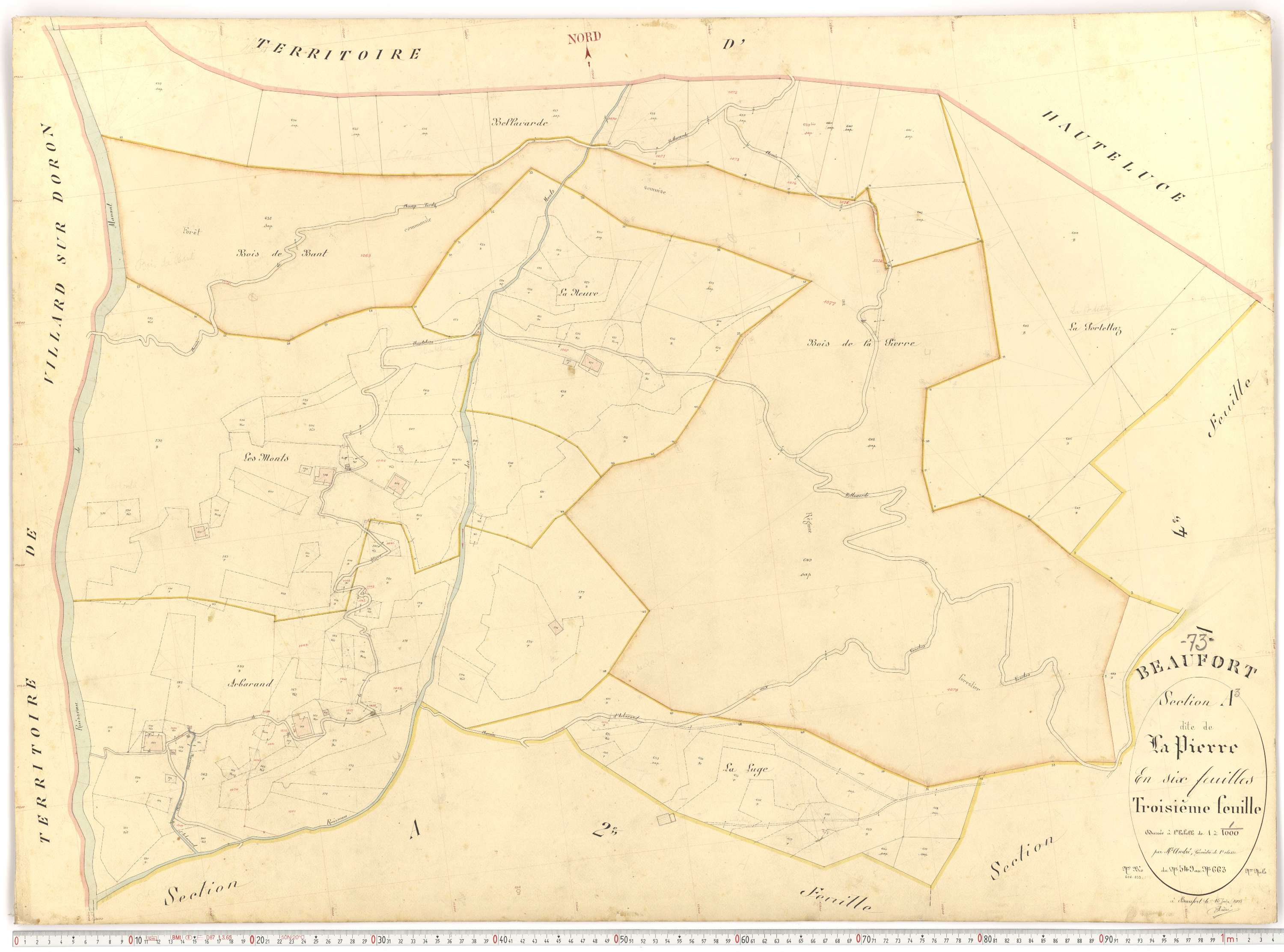Beaufort - Plans cadastraux du premier cadastre français.