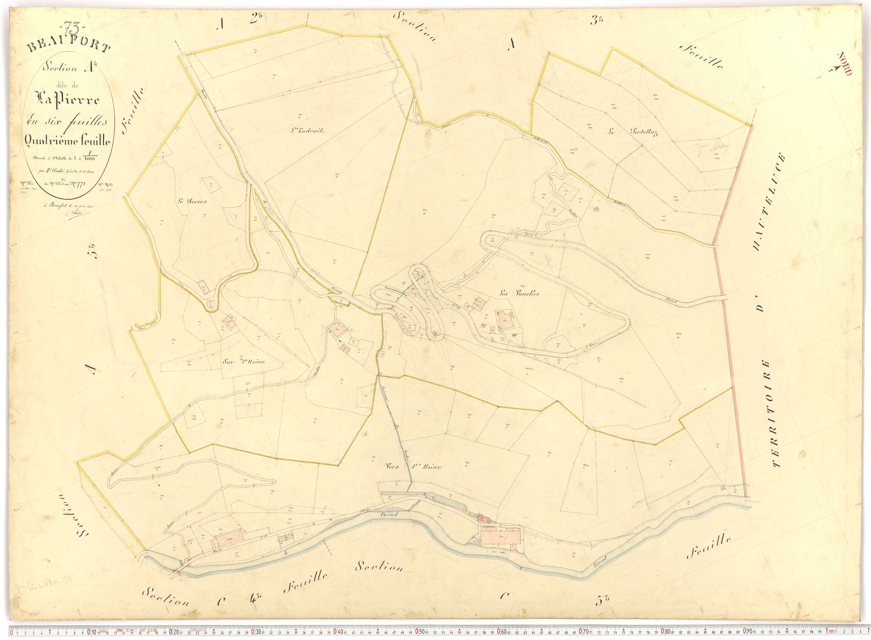 Beaufort - Plans cadastraux du premier cadastre français.