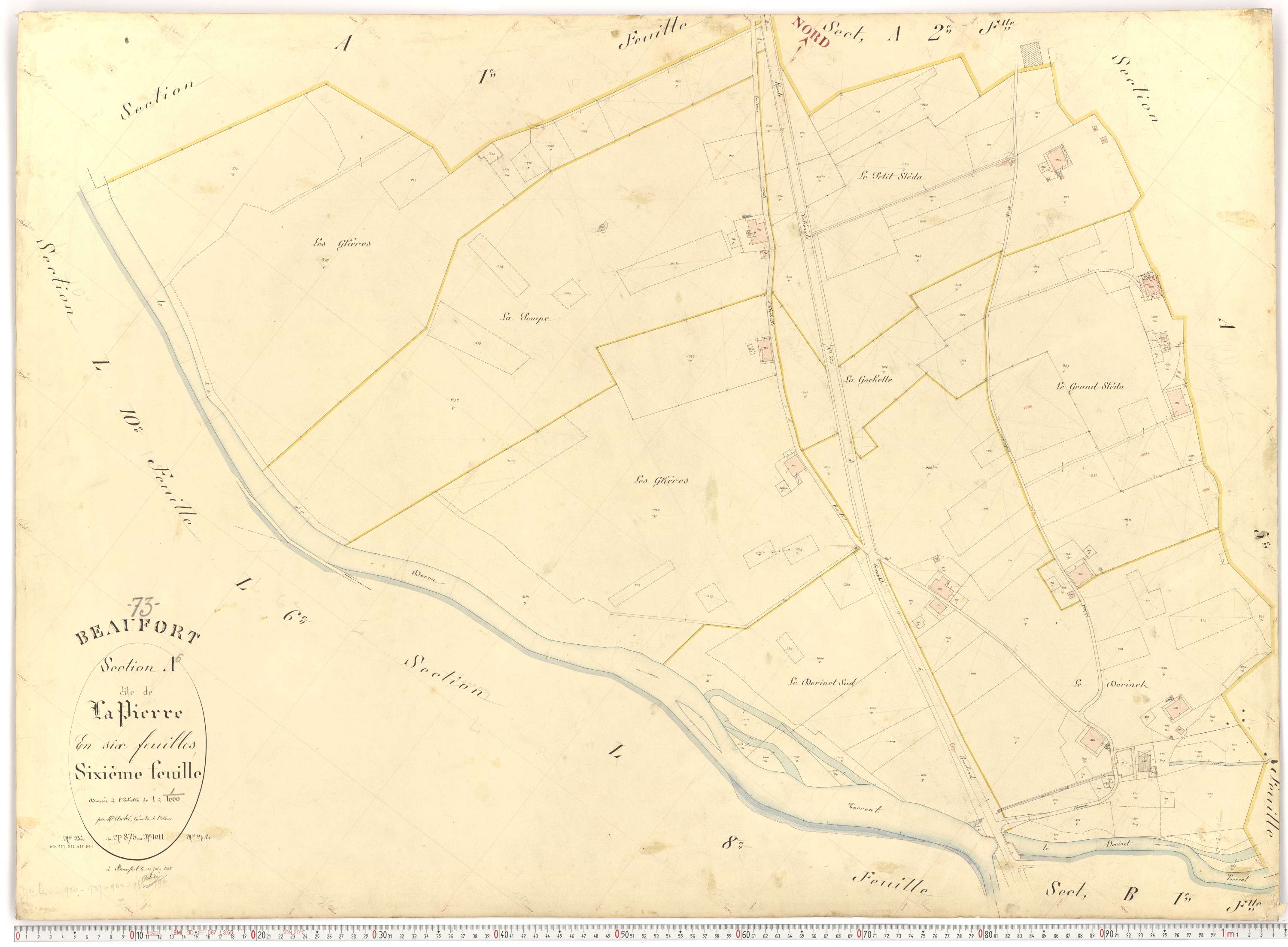 Beaufort - Plans cadastraux du premier cadastre français.