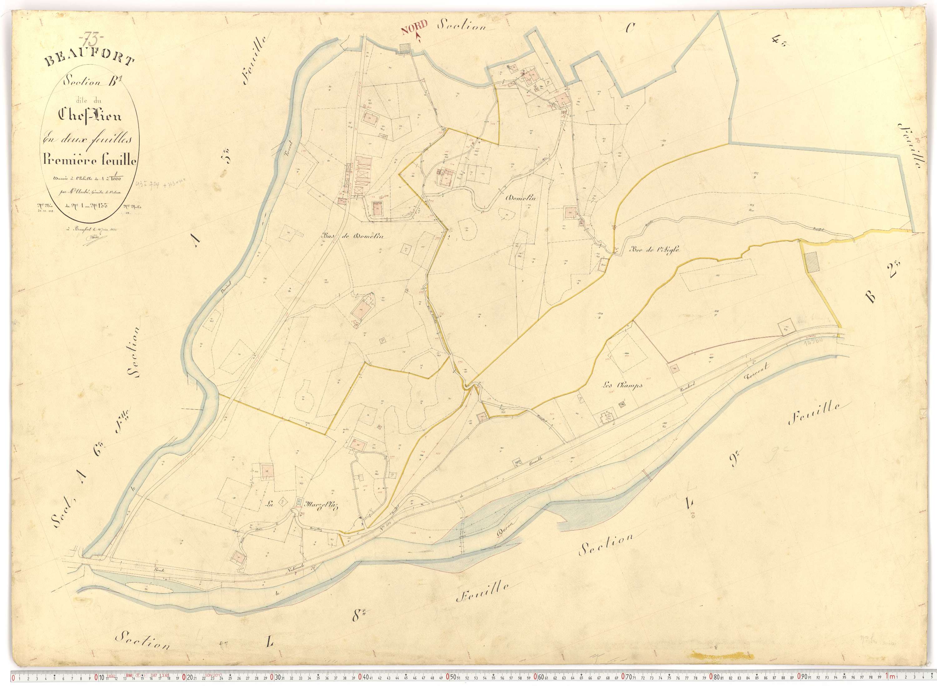 Beaufort - Plans cadastraux du premier cadastre français.