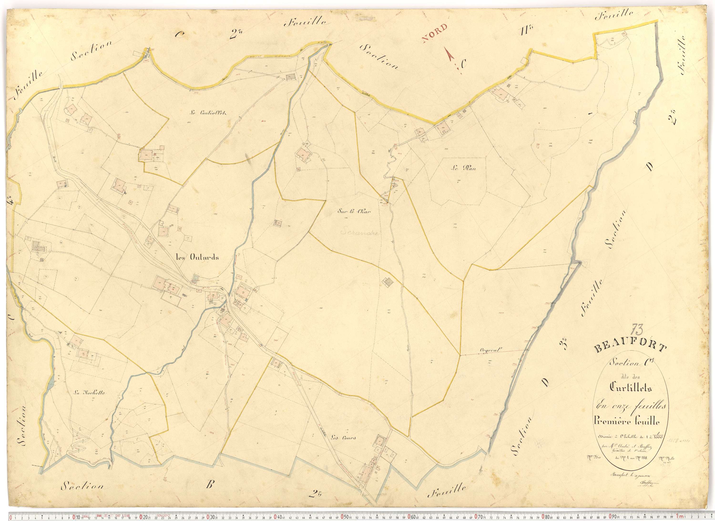 Beaufort - Plans cadastraux du premier cadastre français.