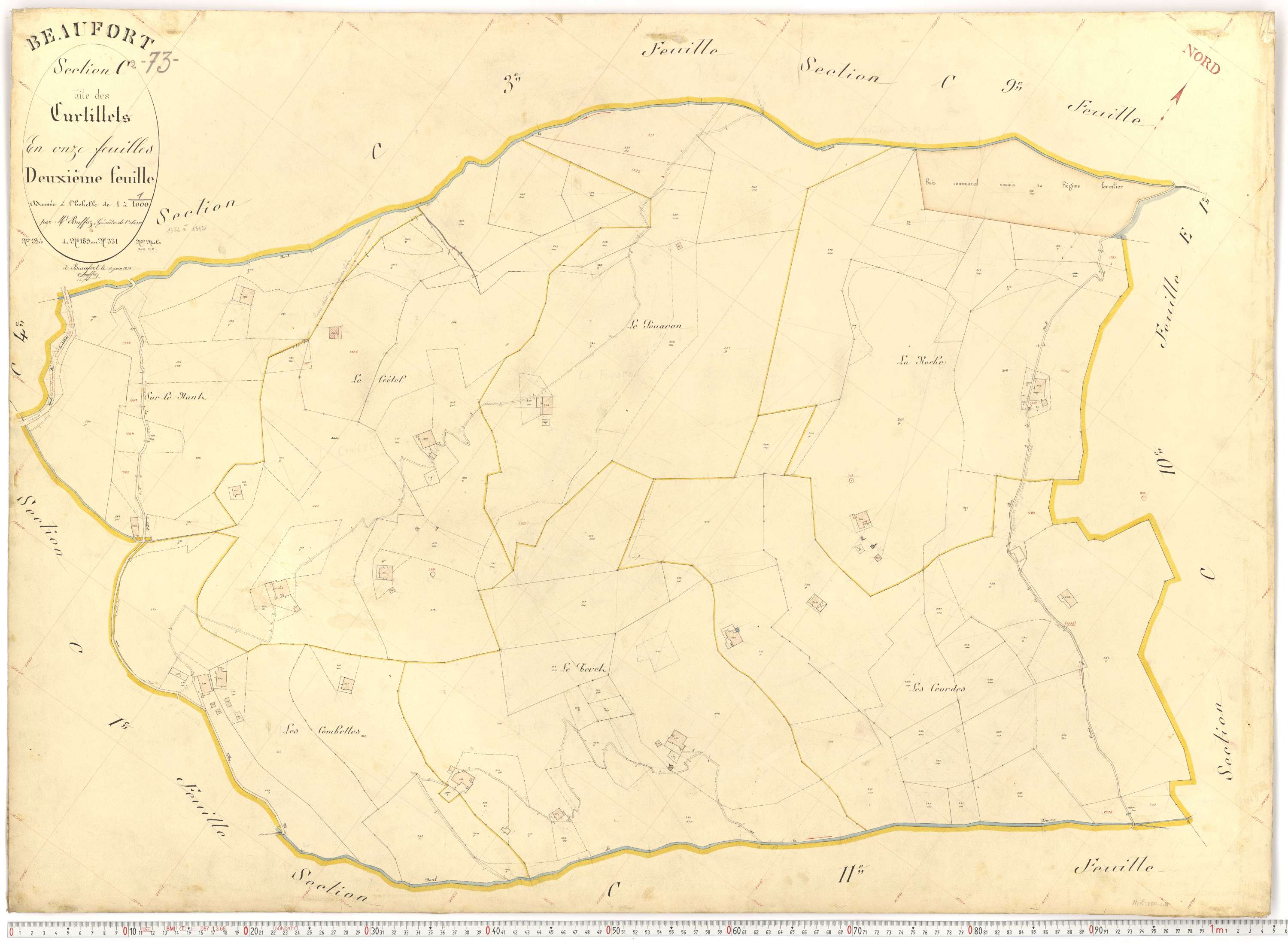 Beaufort - Plans cadastraux du premier cadastre français.