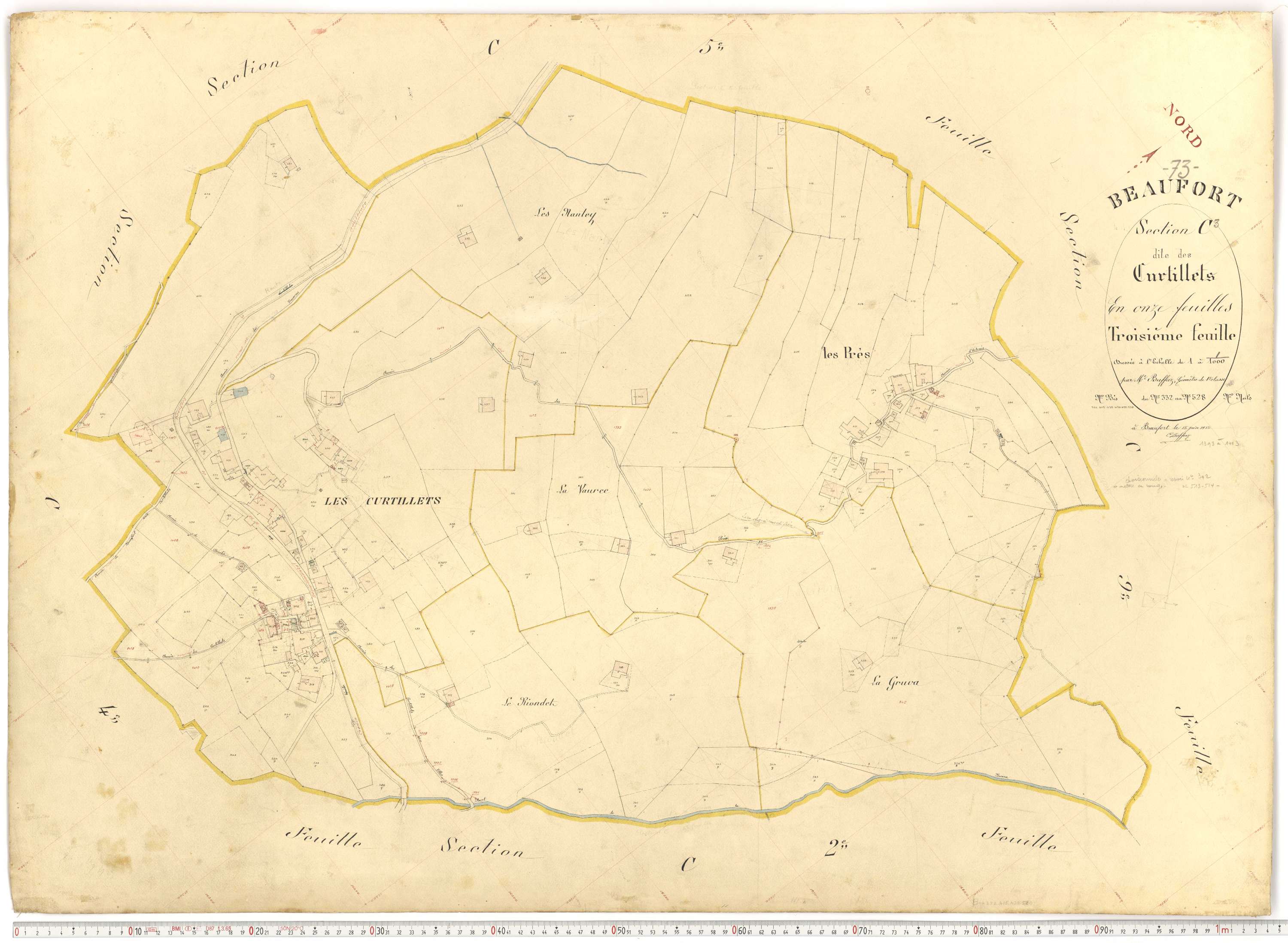 Beaufort - Plans cadastraux du premier cadastre français.