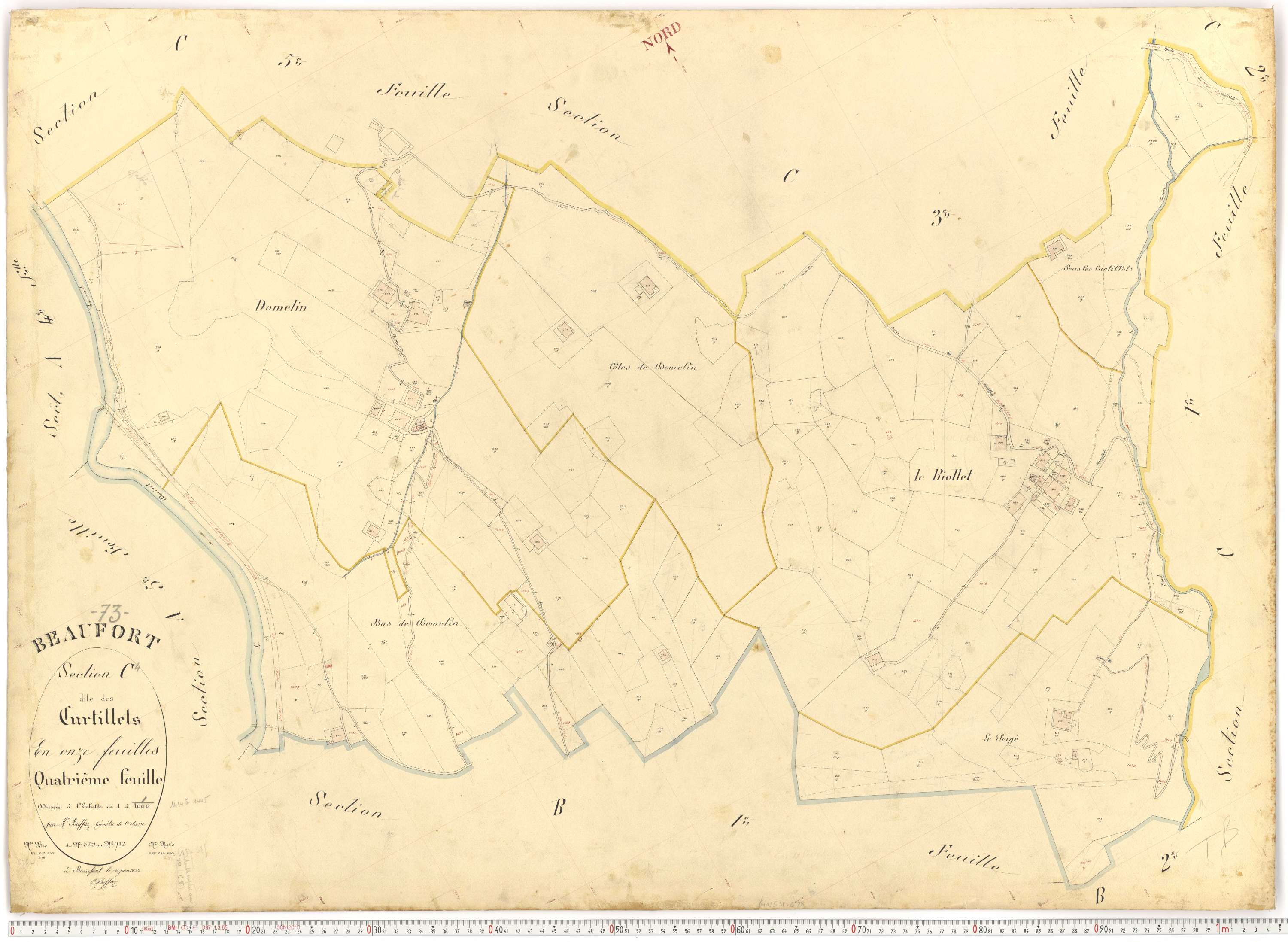 Beaufort - Plans cadastraux du premier cadastre français.