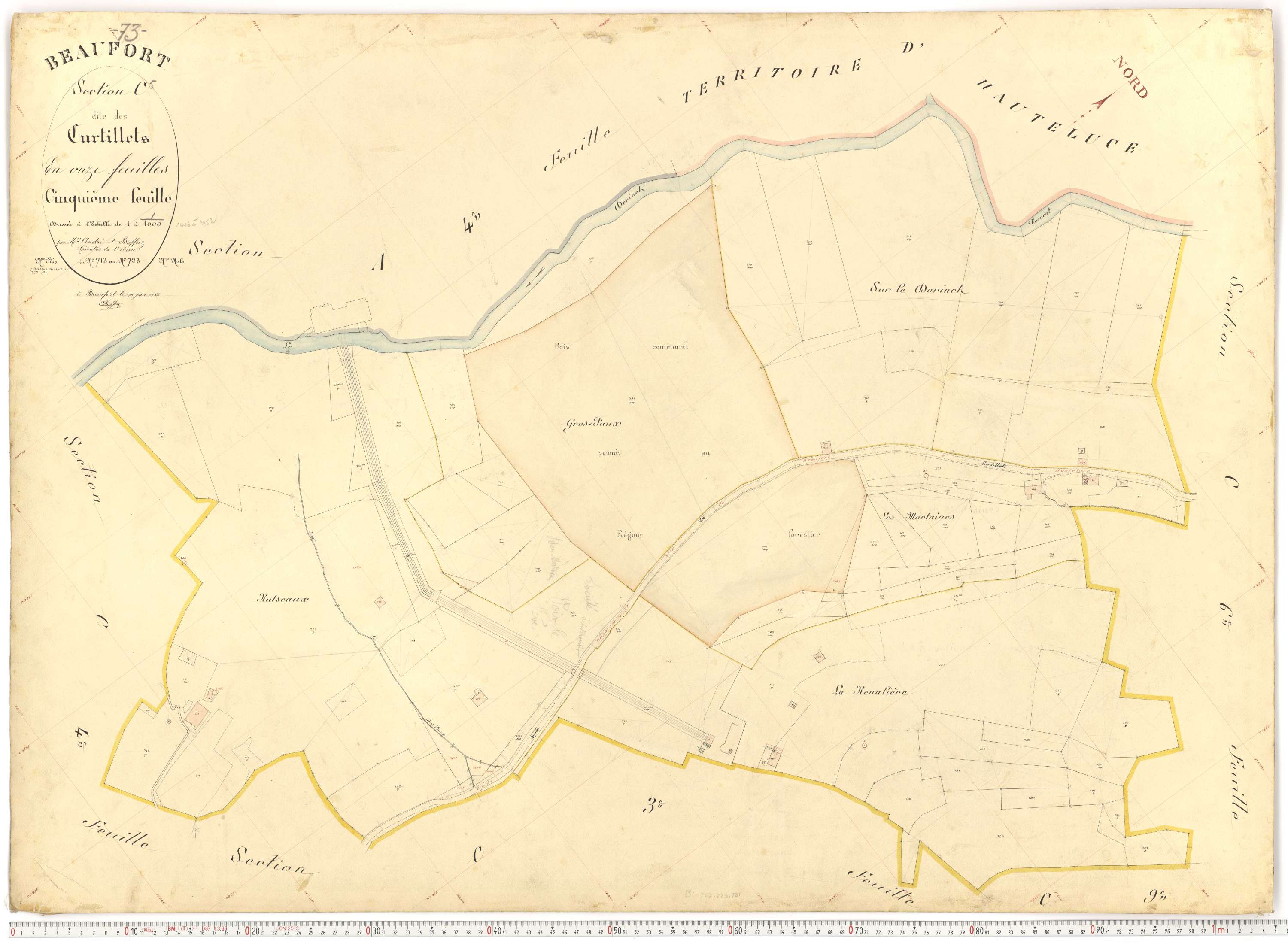 Beaufort - Plans cadastraux du premier cadastre français.