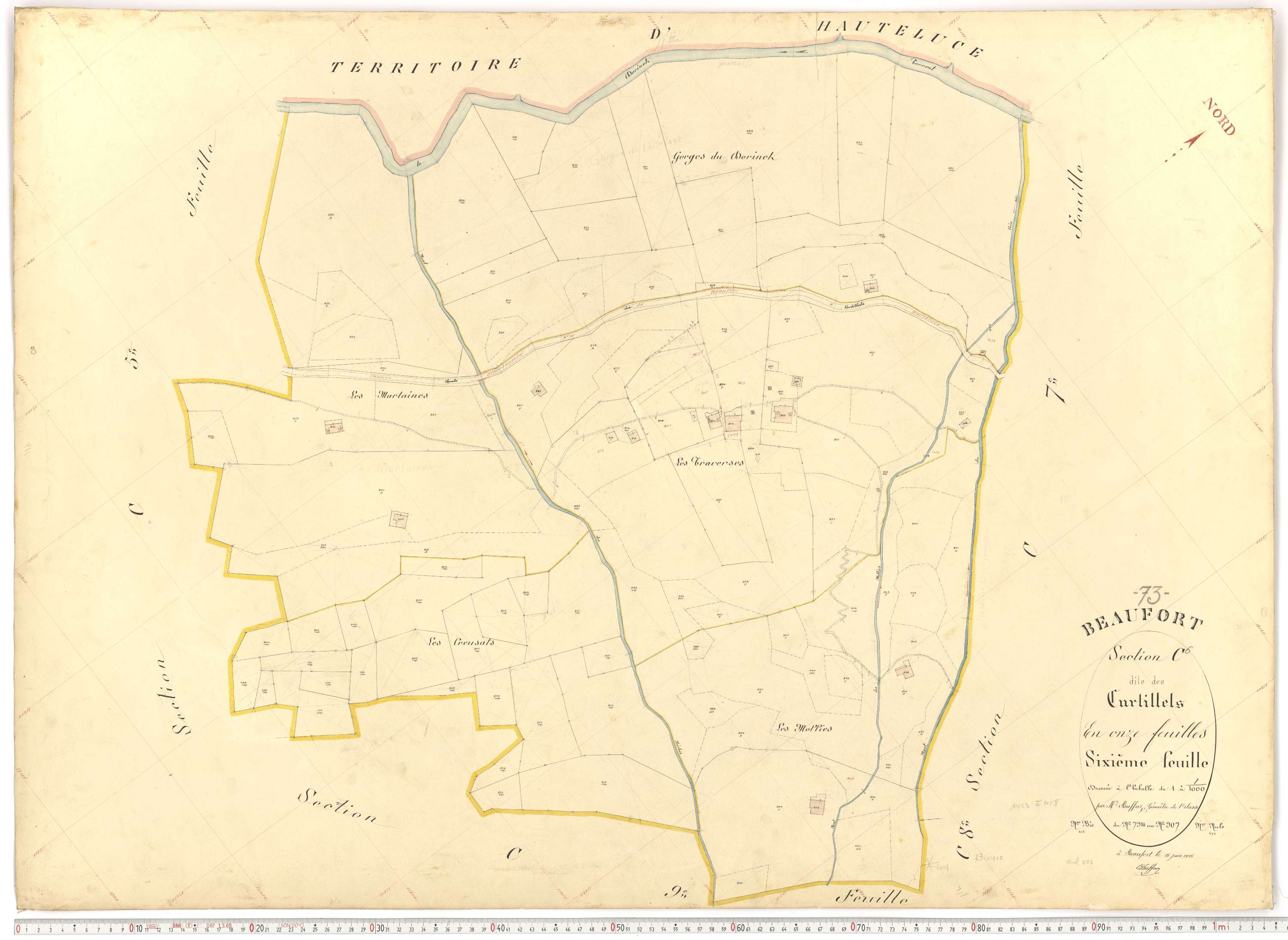 Beaufort - Plans cadastraux du premier cadastre français.