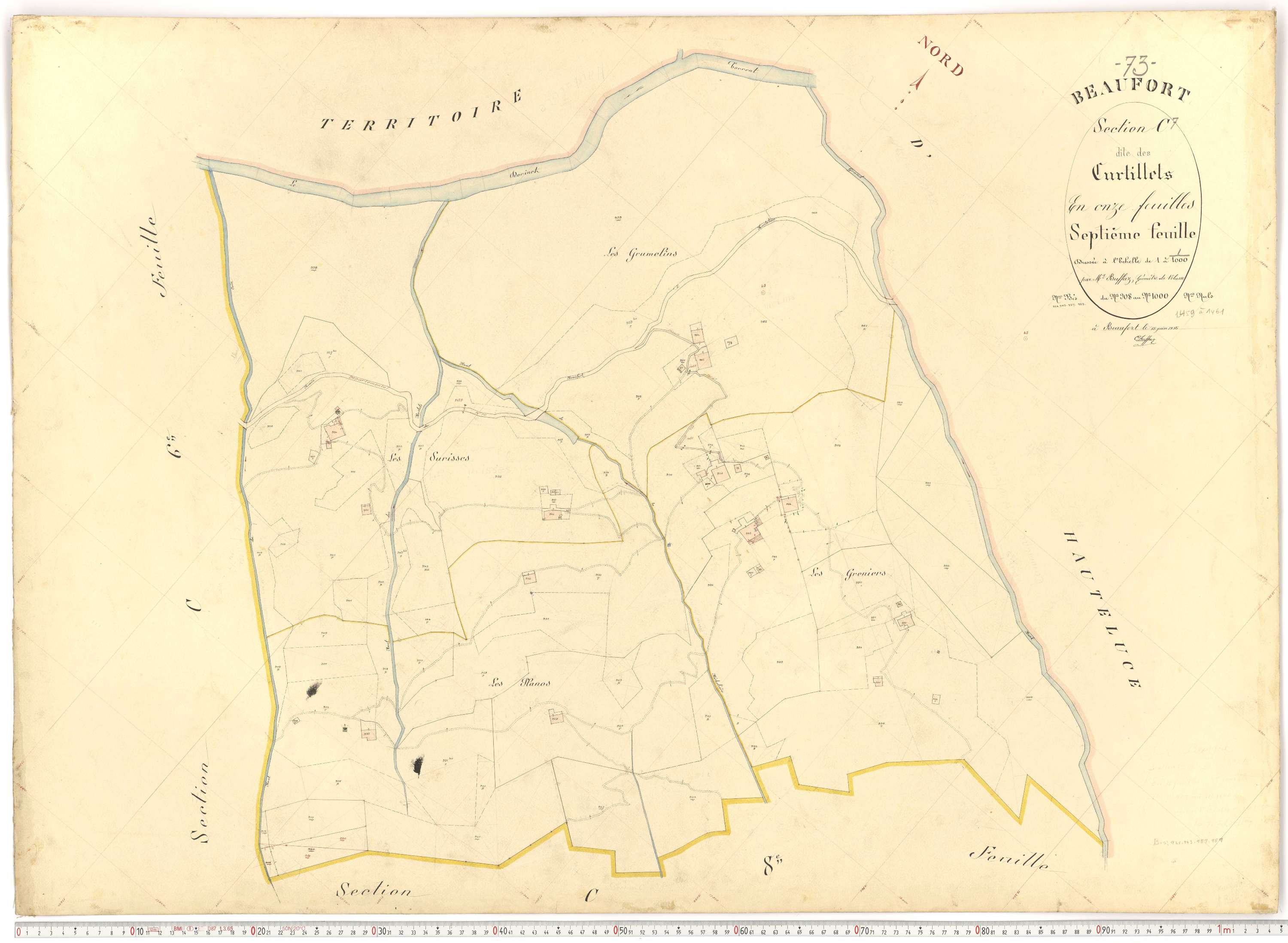 Beaufort - Plans cadastraux du premier cadastre français.