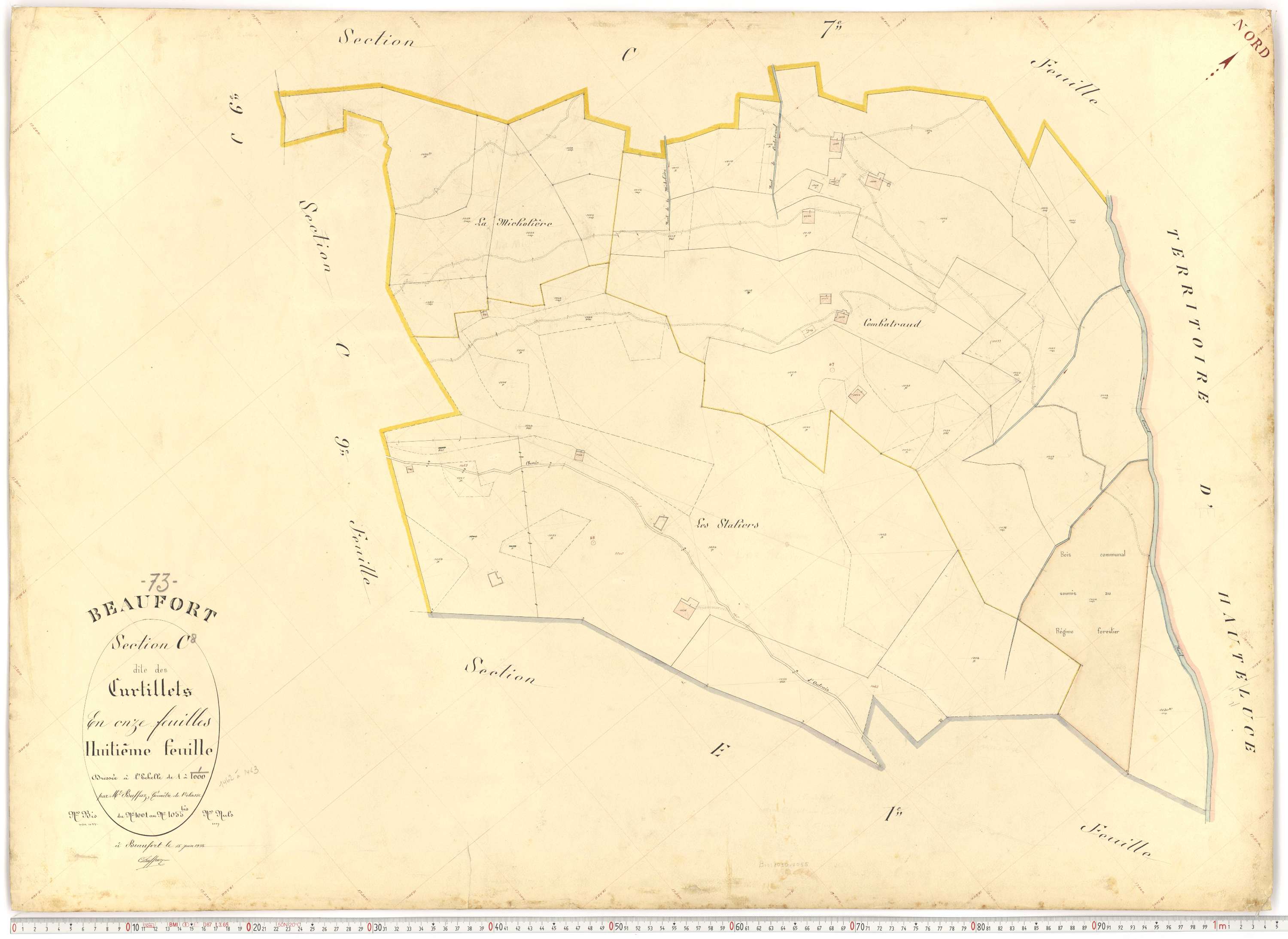 Beaufort - Plans cadastraux du premier cadastre français.