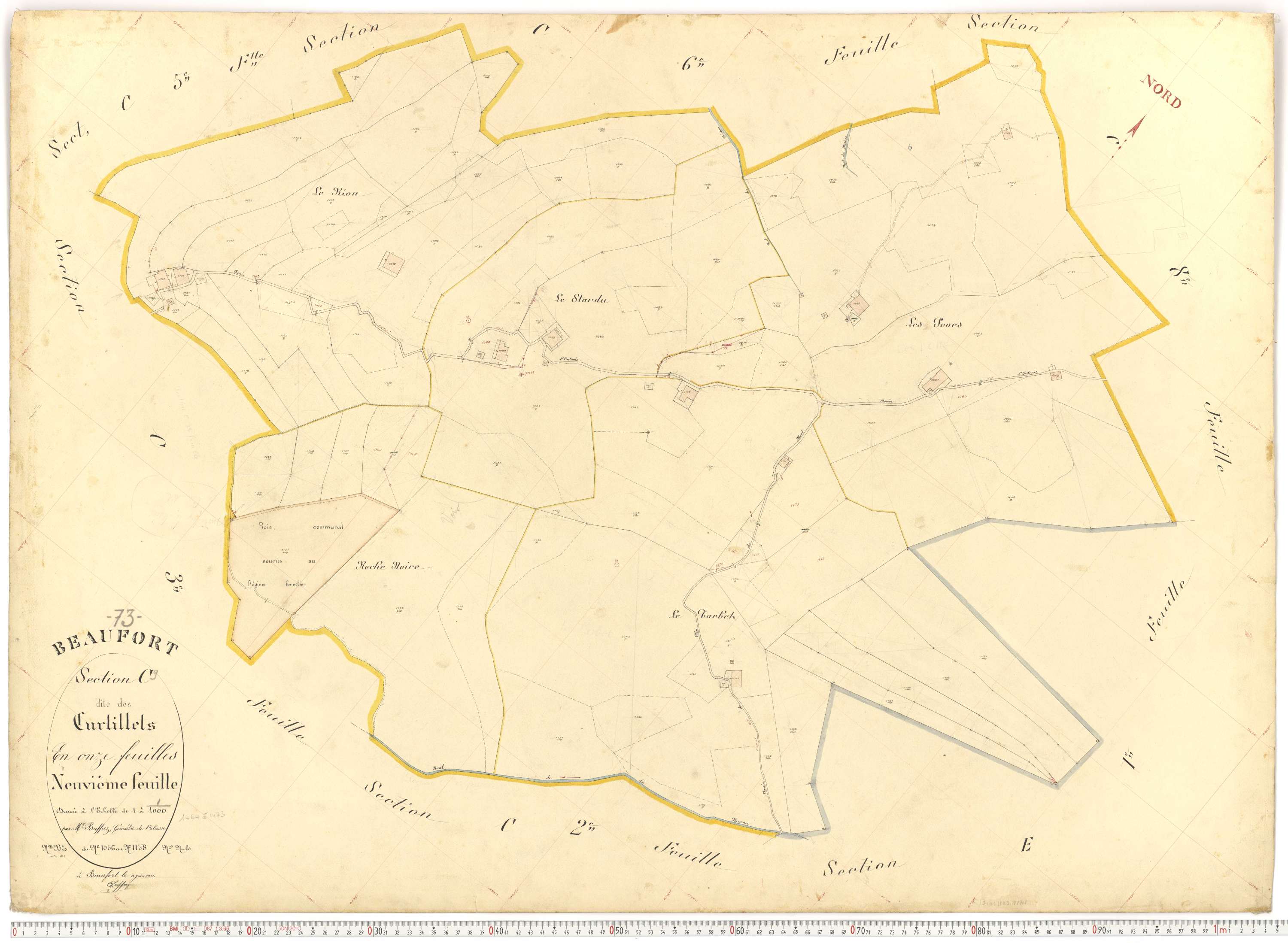 Beaufort - Plans cadastraux du premier cadastre français.