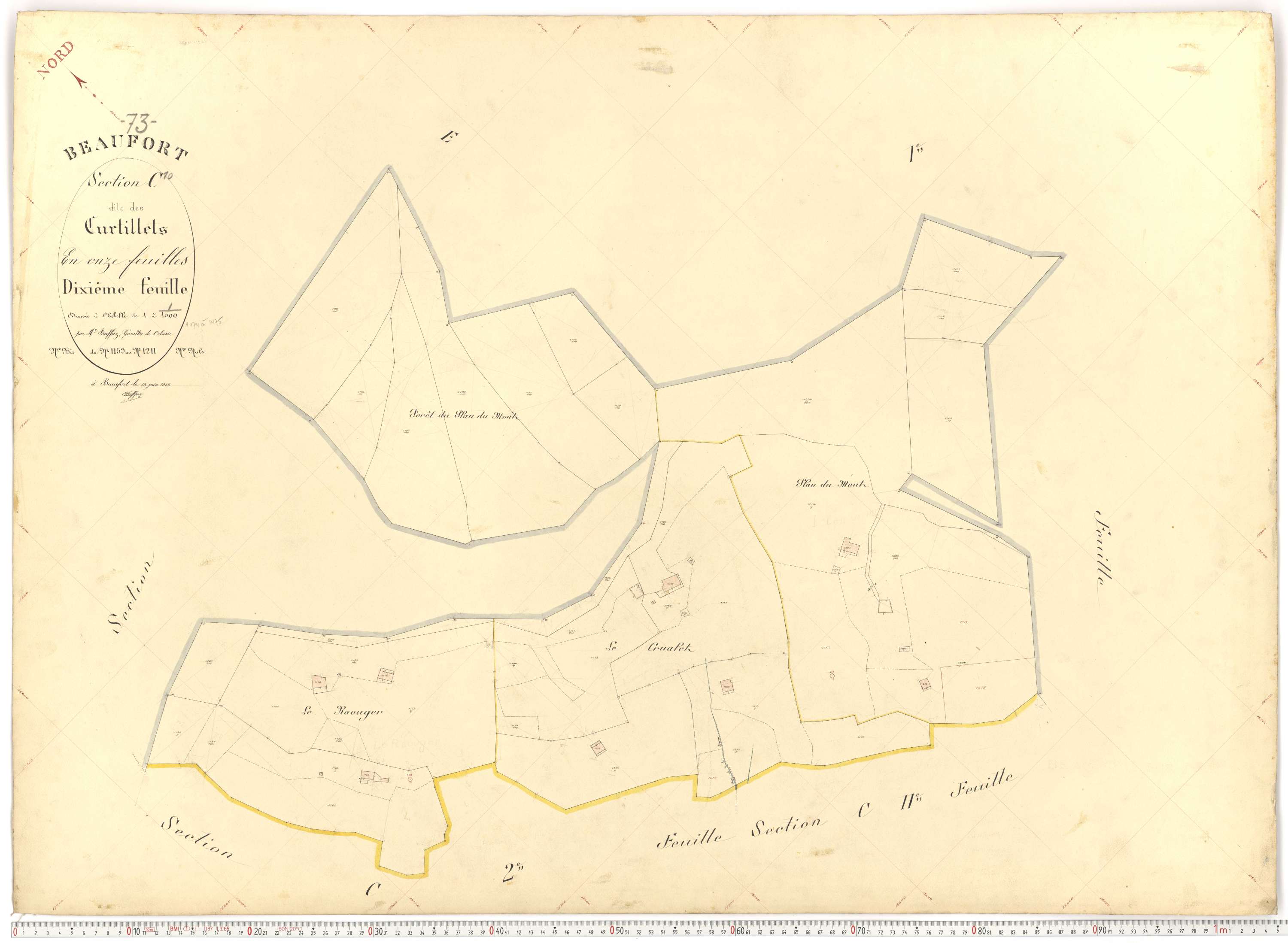 Beaufort - Plans cadastraux du premier cadastre français.