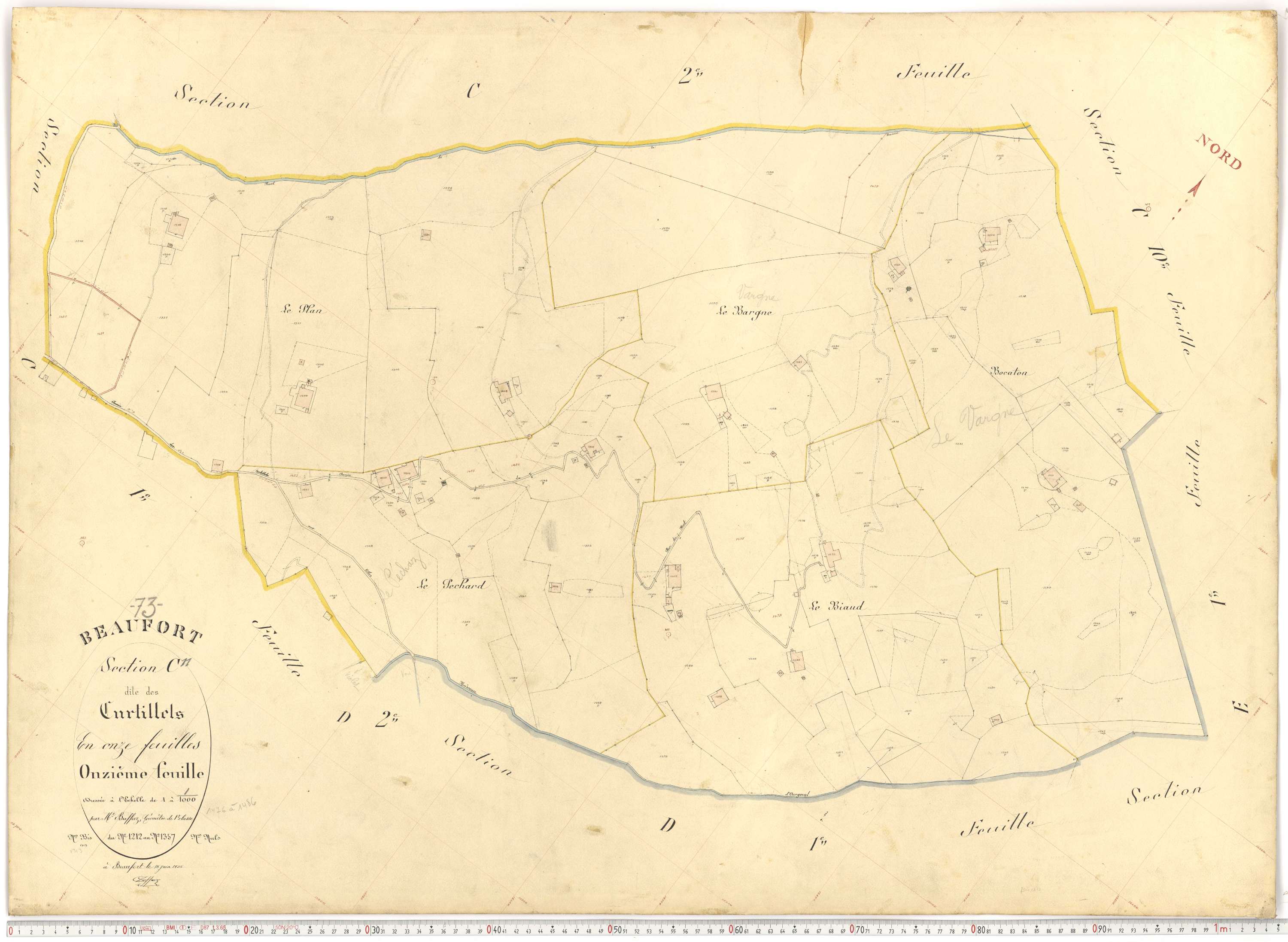 Beaufort - Plans cadastraux du premier cadastre français.