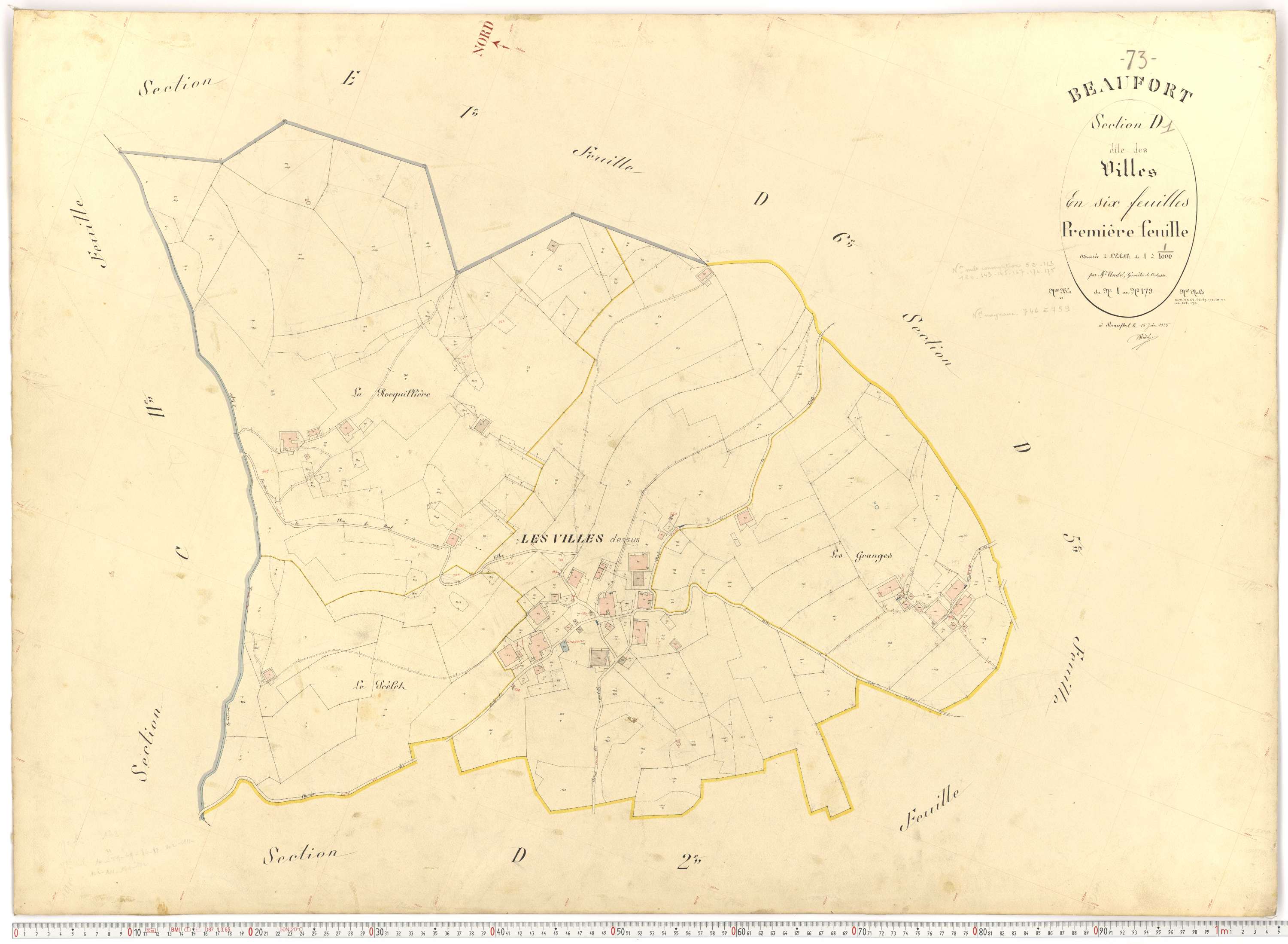 Beaufort - Plans cadastraux du premier cadastre français.