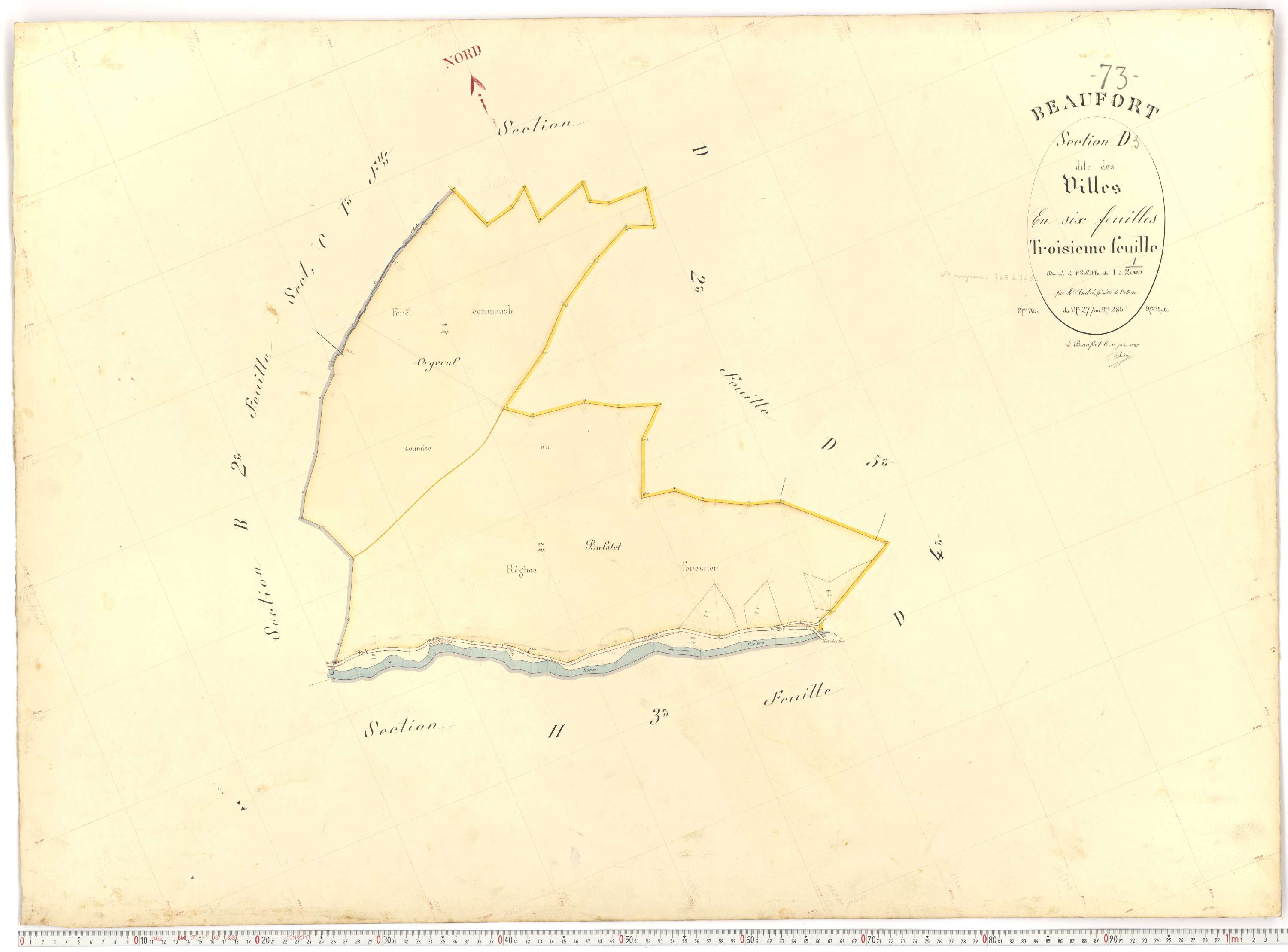 Beaufort - Plans cadastraux du premier cadastre français.