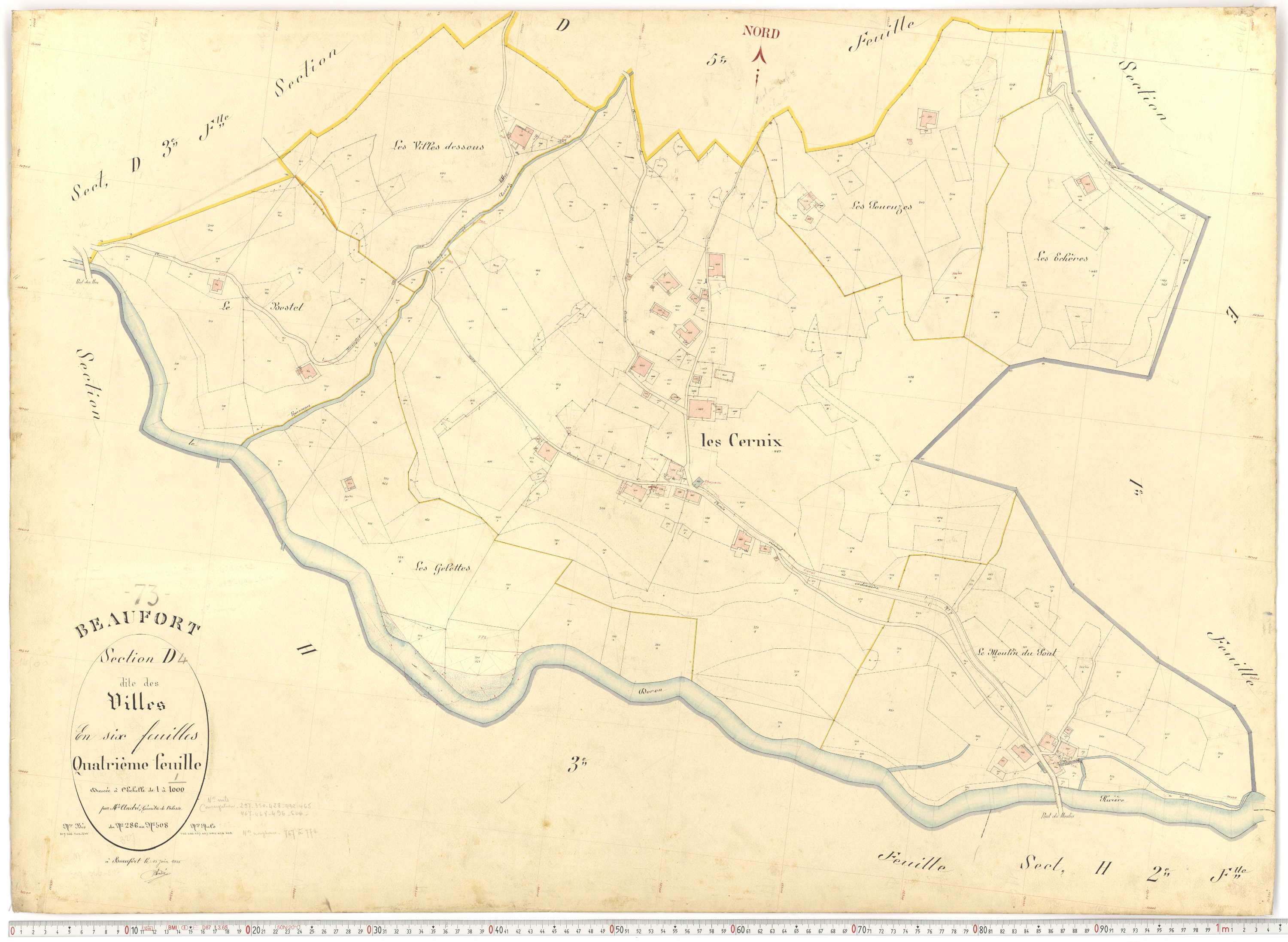Beaufort - Plans cadastraux du premier cadastre français.