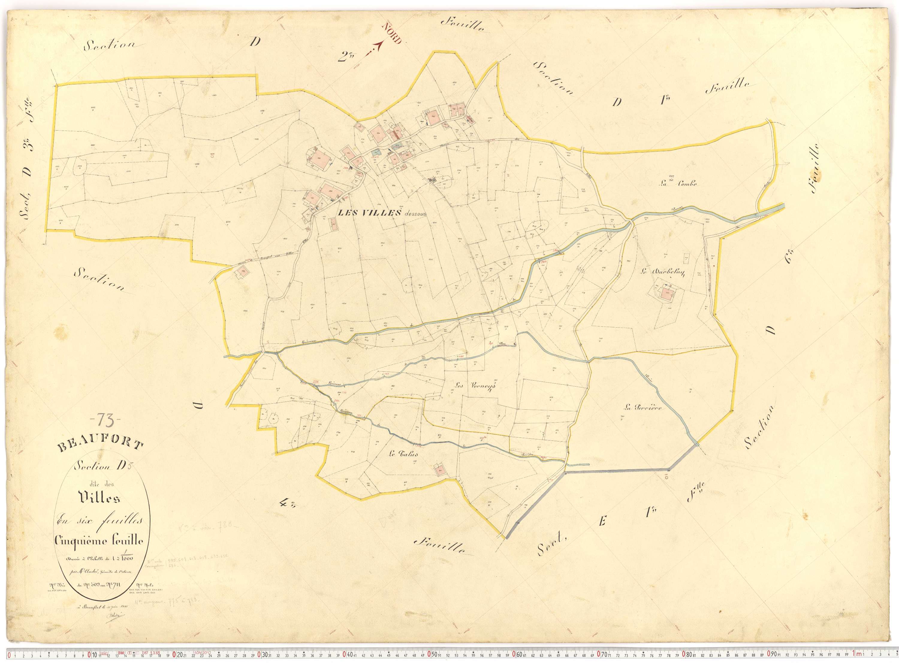 Beaufort - Plans cadastraux du premier cadastre français.
