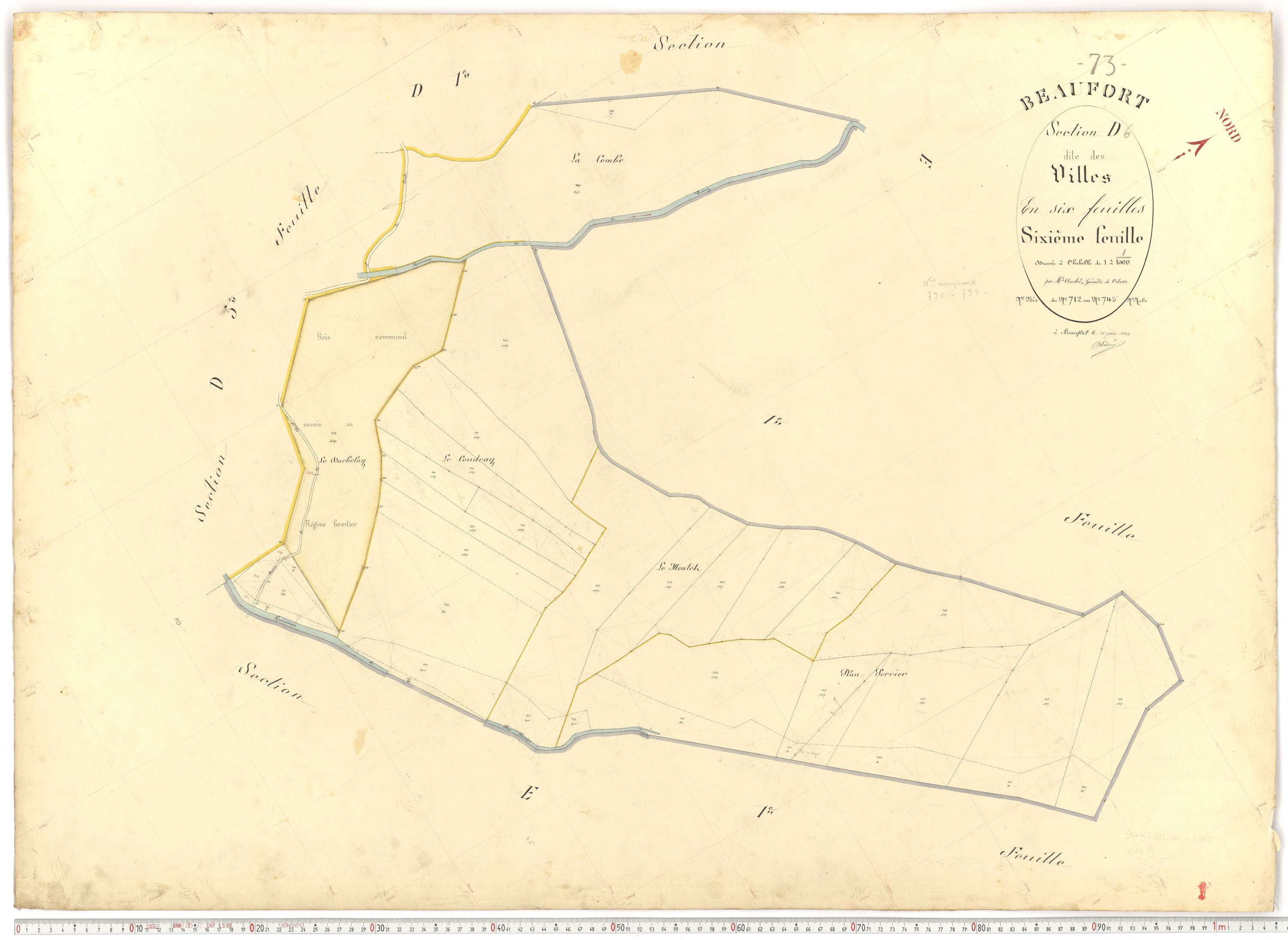 Beaufort - Plans cadastraux du premier cadastre français.