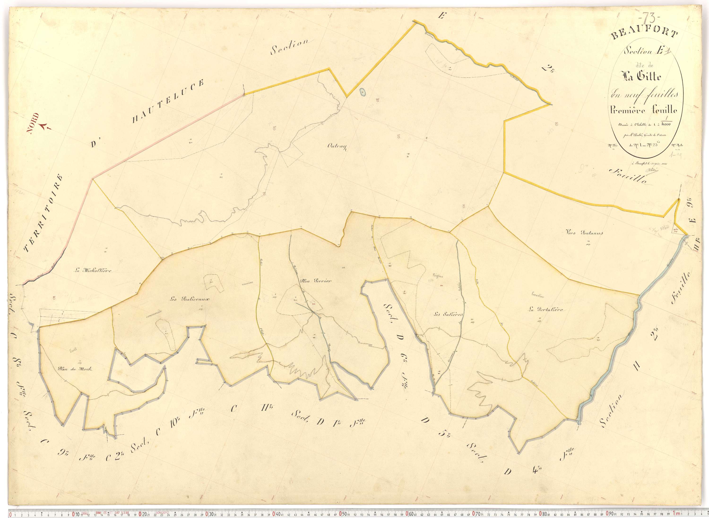 Beaufort - Plans cadastraux du premier cadastre français.