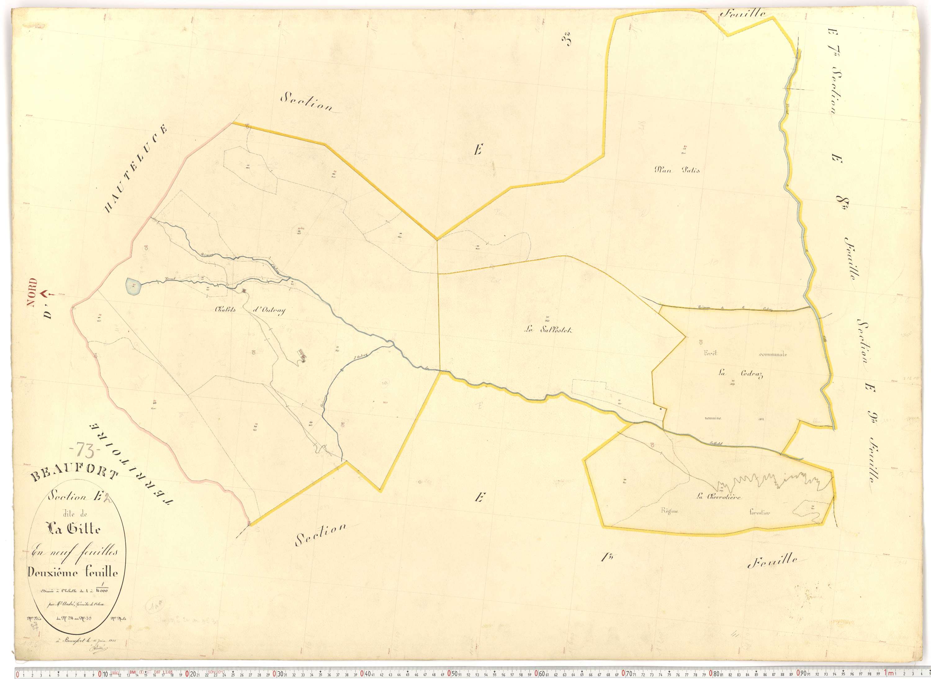 Beaufort - Plans cadastraux du premier cadastre français.