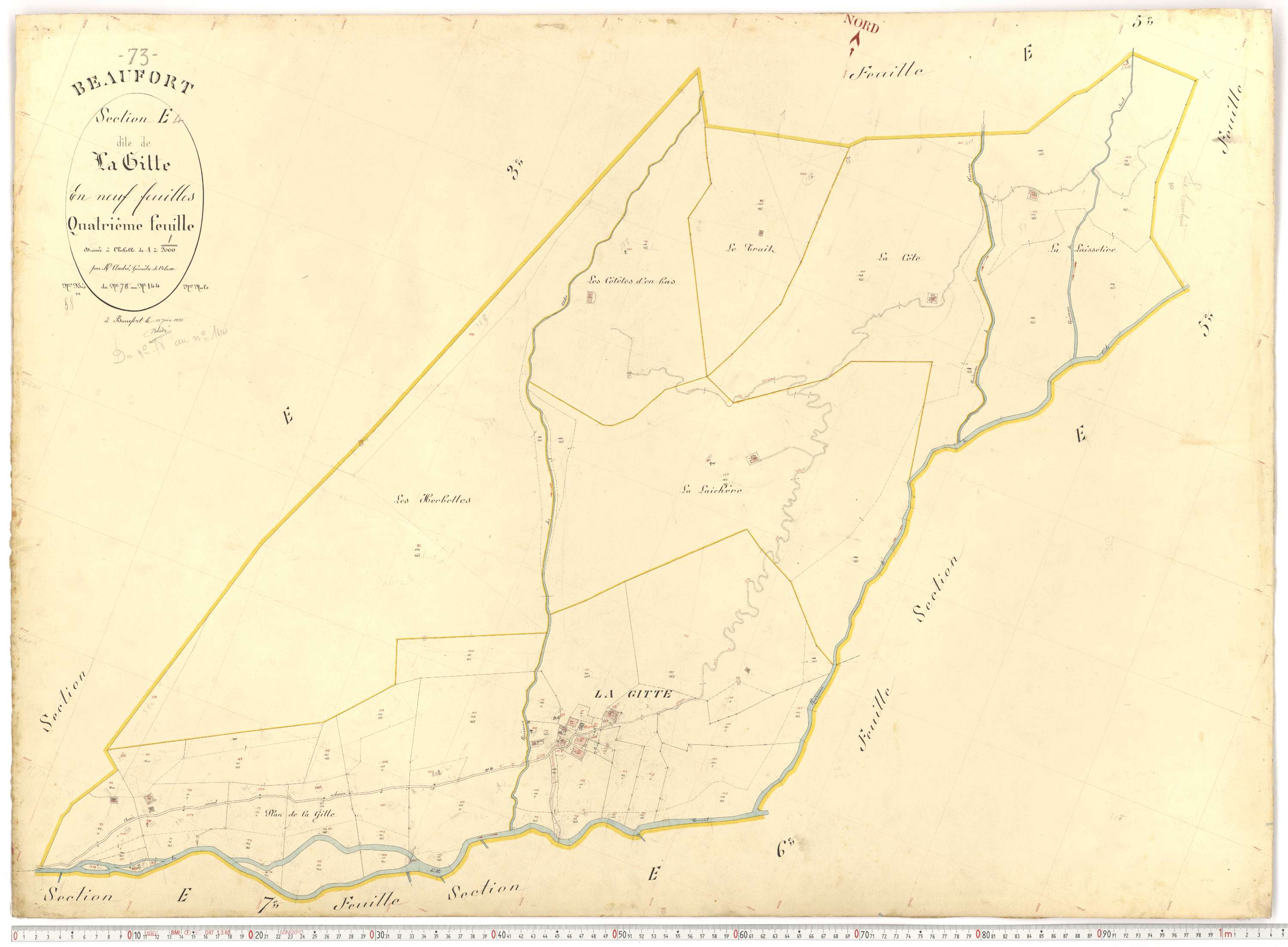 Beaufort - Plans cadastraux du premier cadastre français.