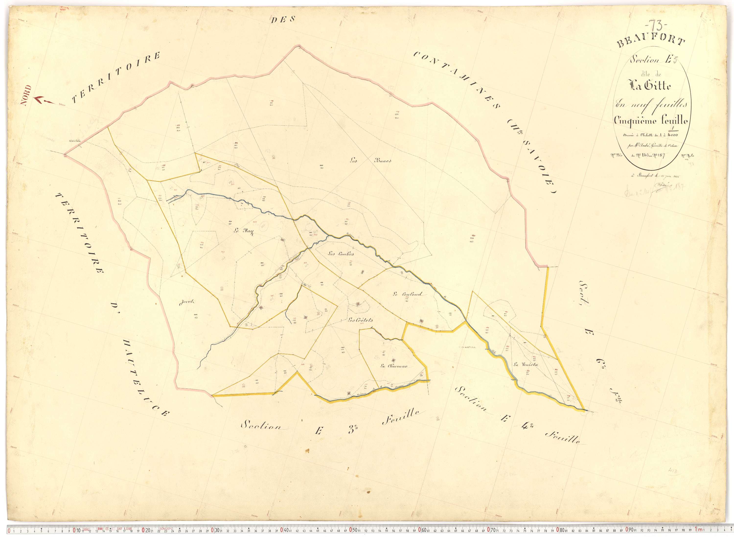 Beaufort - Plans cadastraux du premier cadastre français.