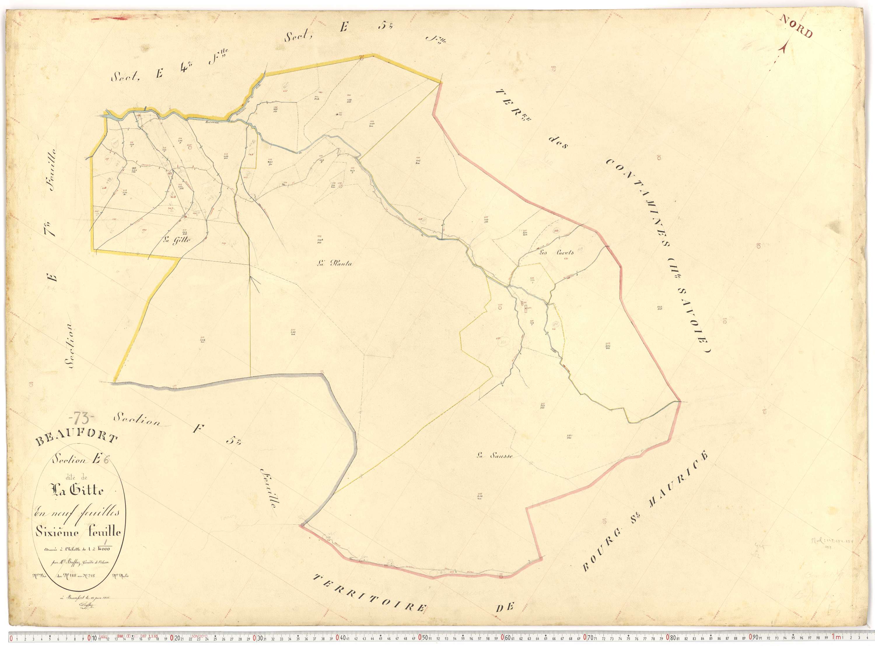 Beaufort - Plans cadastraux du premier cadastre français.
