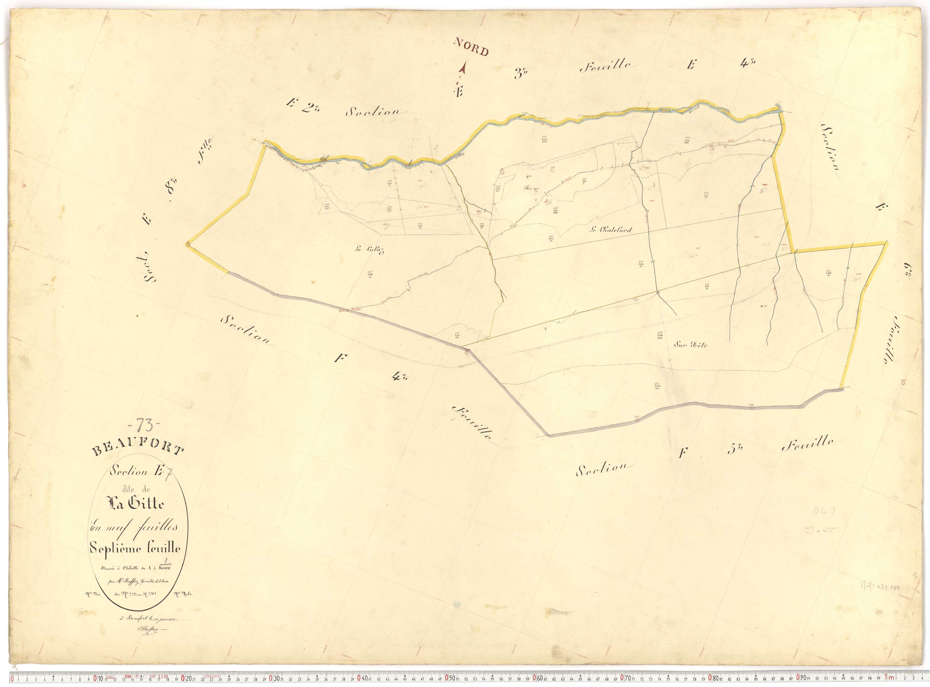 Beaufort - Plans cadastraux du premier cadastre français.