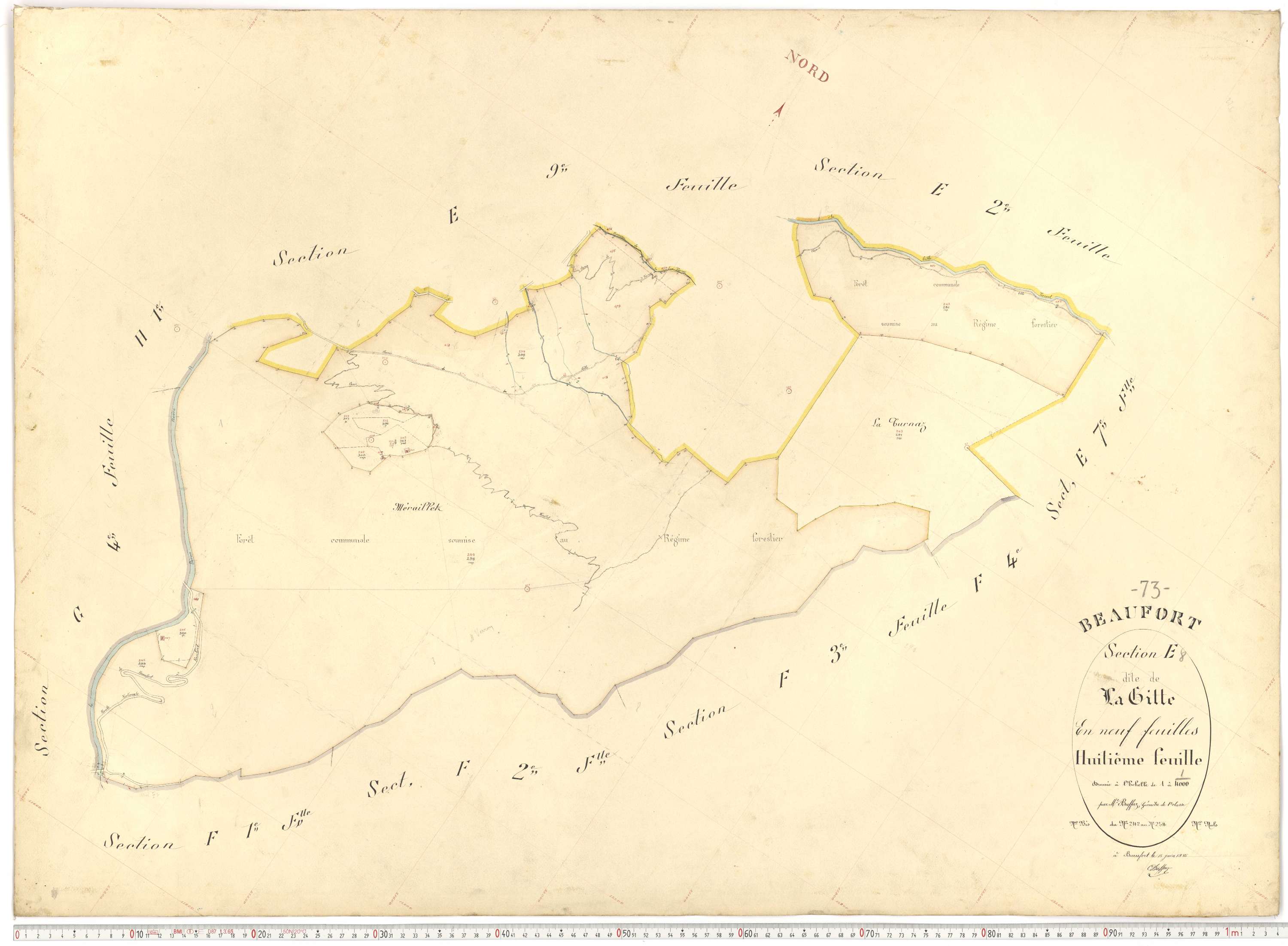 Beaufort - Plans cadastraux du premier cadastre français.