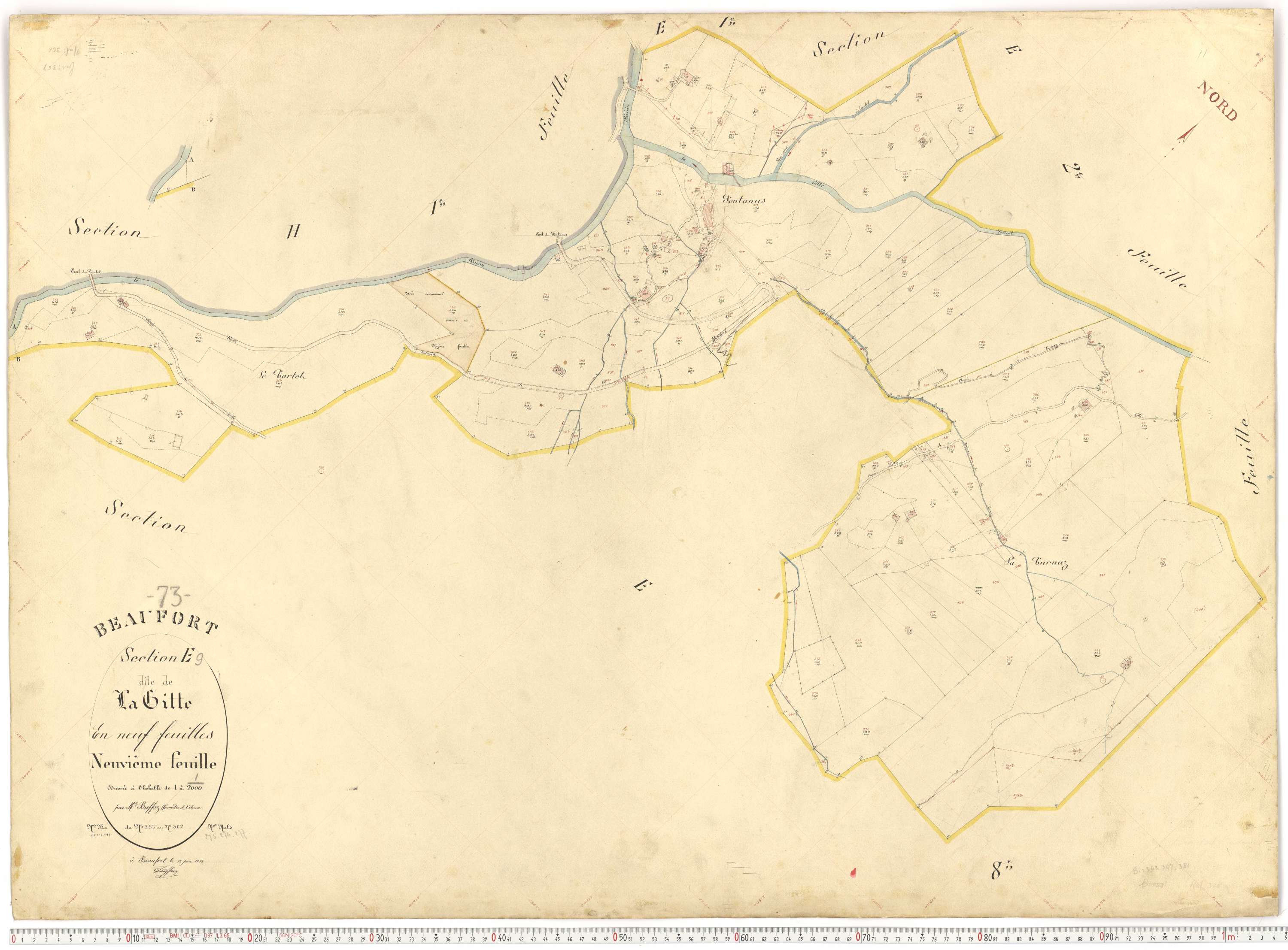 Beaufort - Plans cadastraux du premier cadastre français.