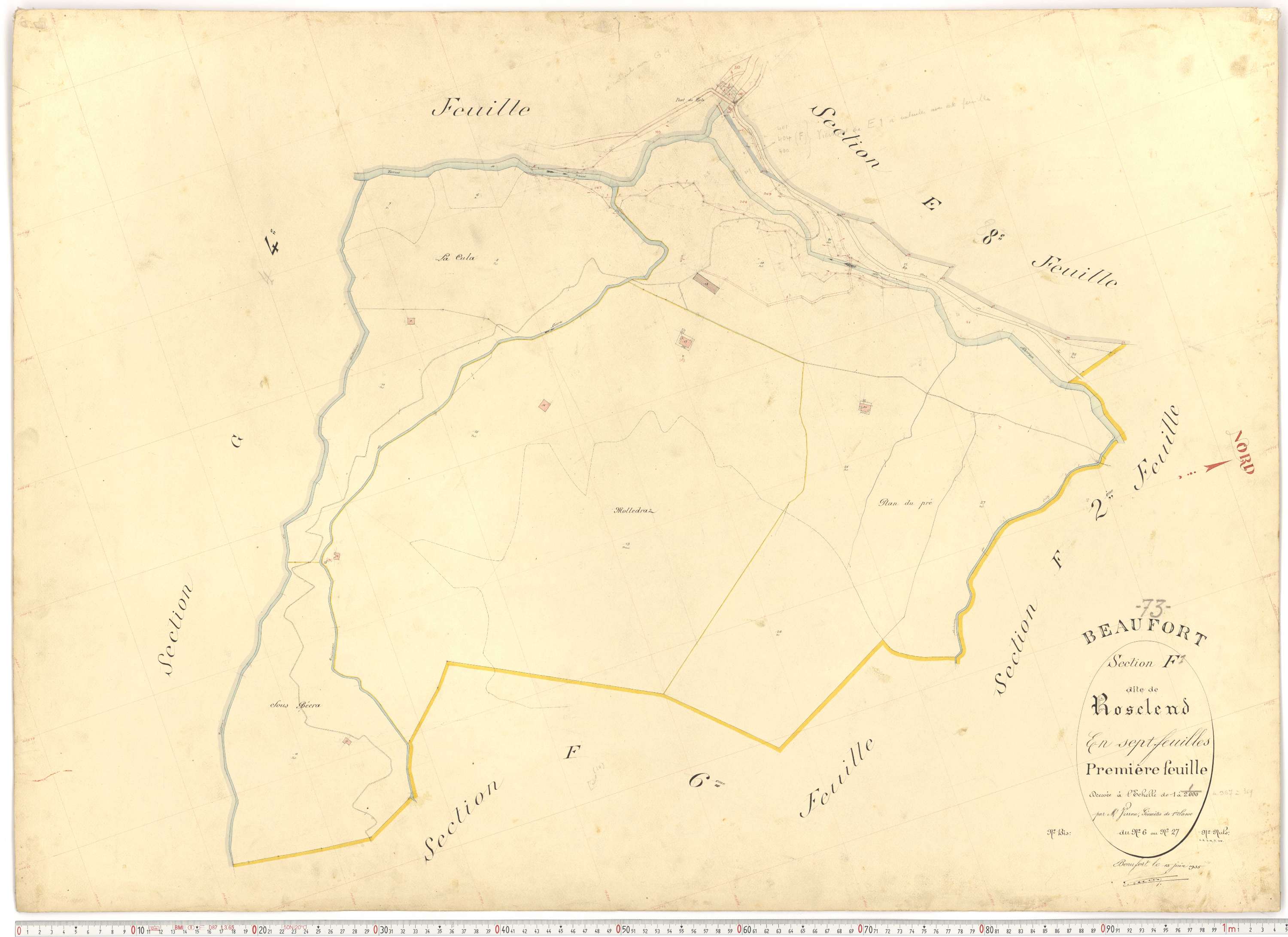 Beaufort - Plans cadastraux du premier cadastre français.