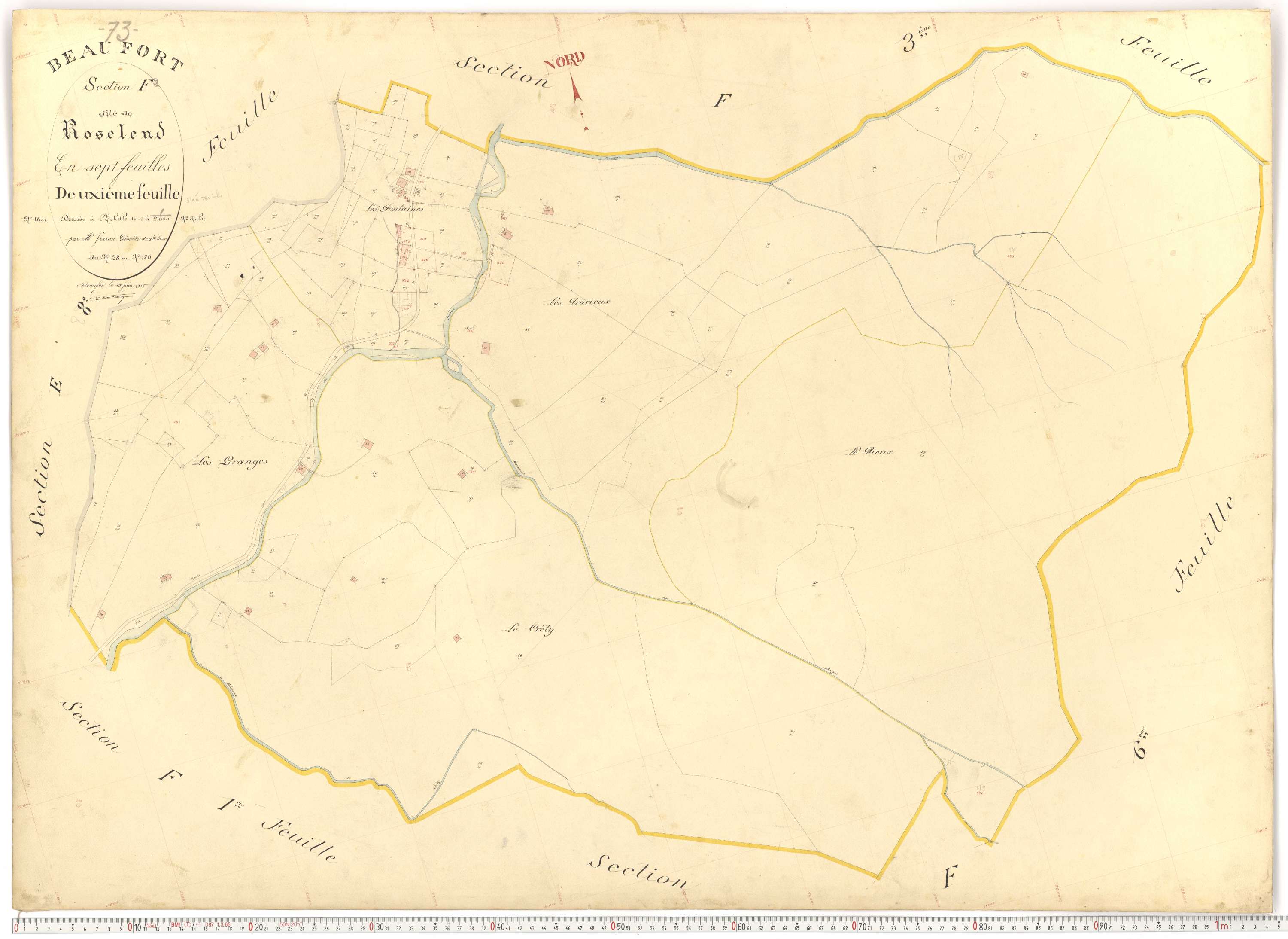 Beaufort - Plans cadastraux du premier cadastre français.