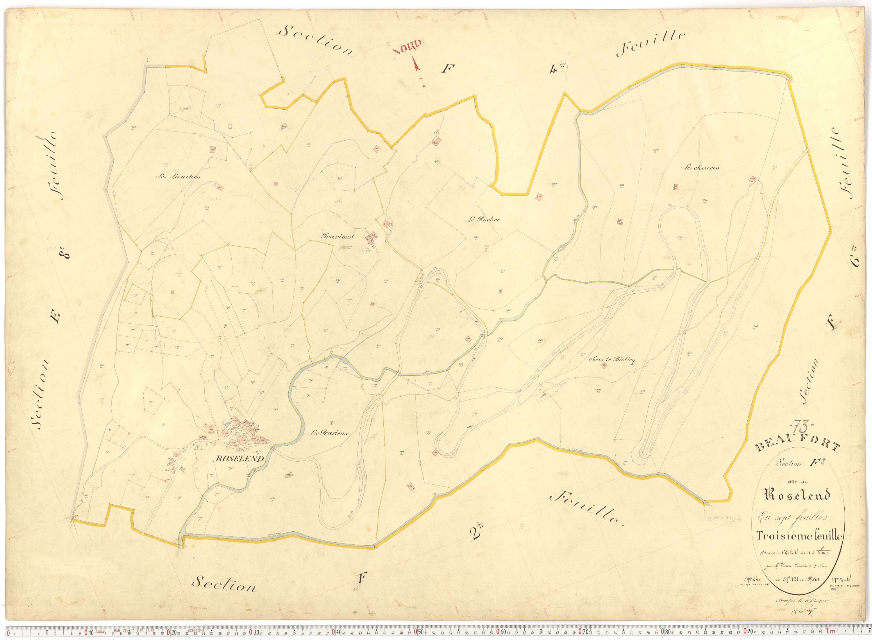 Beaufort - Plans cadastraux du premier cadastre français.
