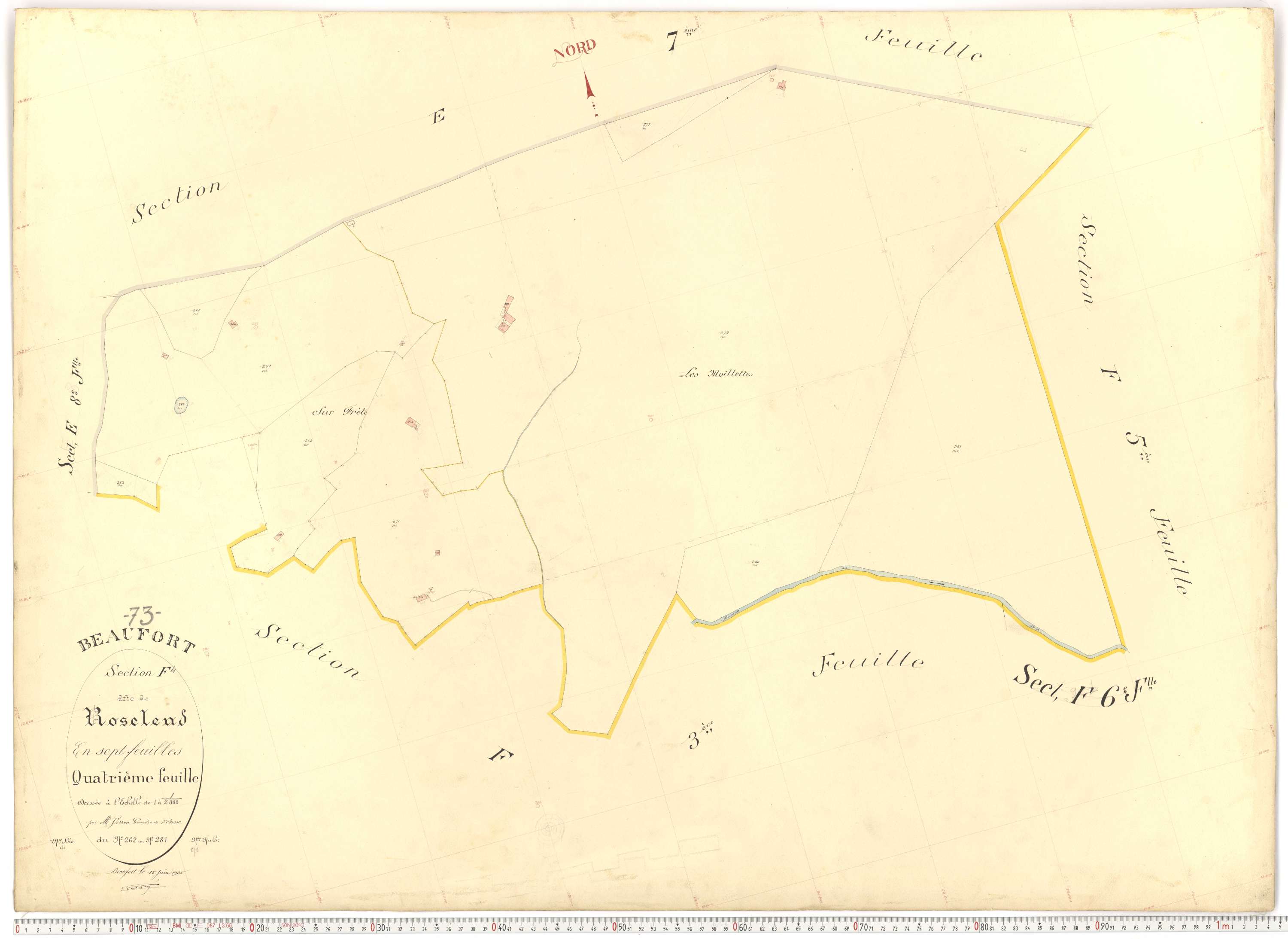 Beaufort - Plans cadastraux du premier cadastre français.