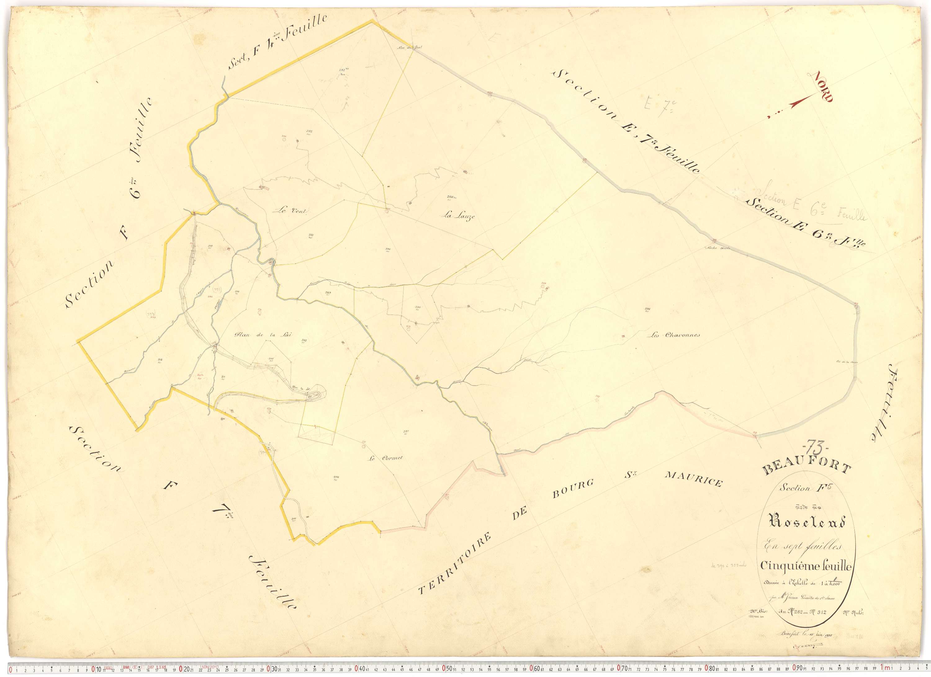 Beaufort - Plans cadastraux du premier cadastre français.