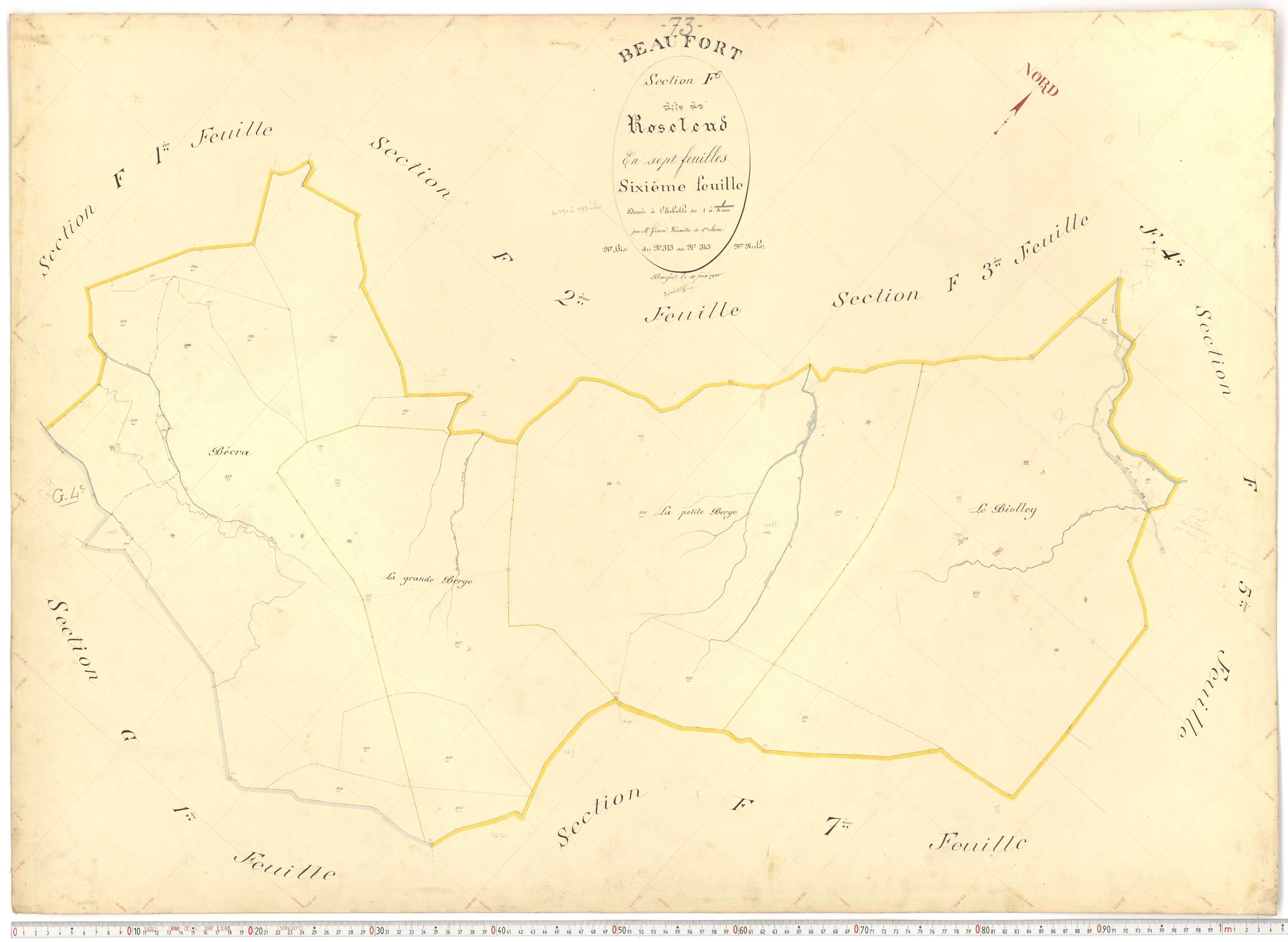 Beaufort - Plans cadastraux du premier cadastre français.