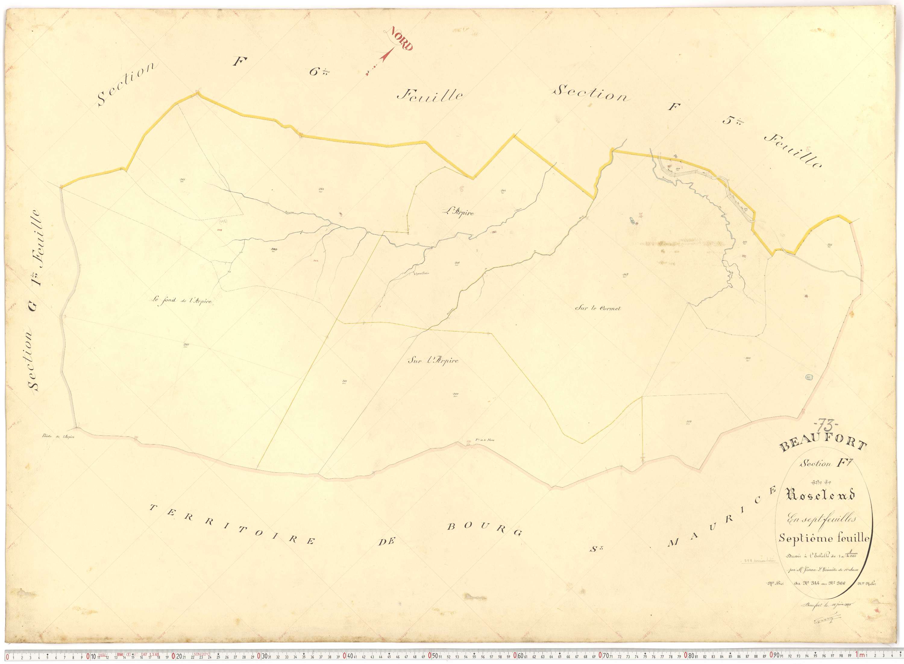 Beaufort - Plans cadastraux du premier cadastre français.